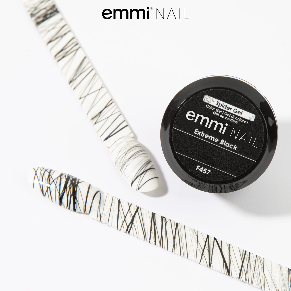 Gel Spider Emmi-Nail Extreme noir 8g -F457-