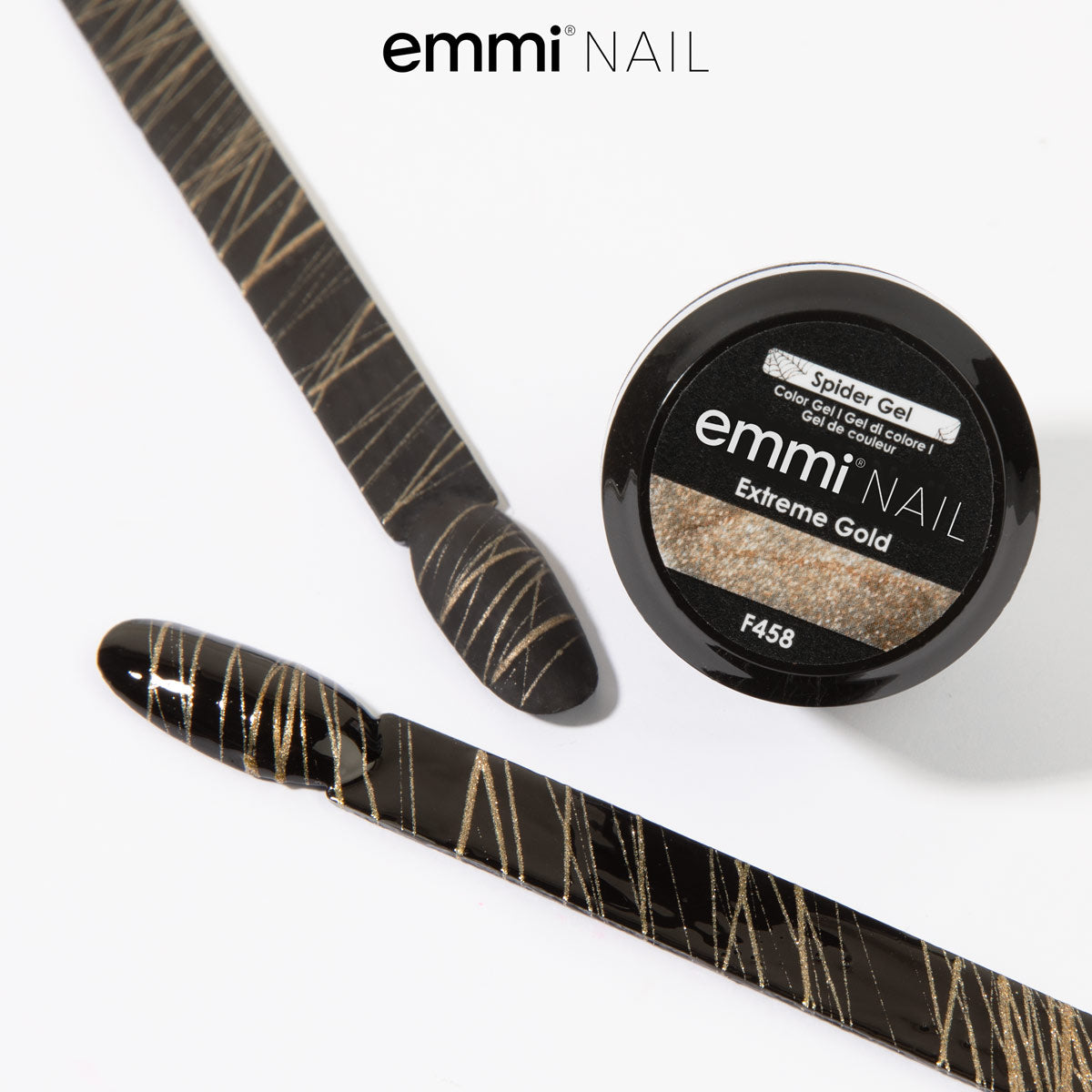 Gel Emmi-Nail Spider Extreme doré 8 g -F458-