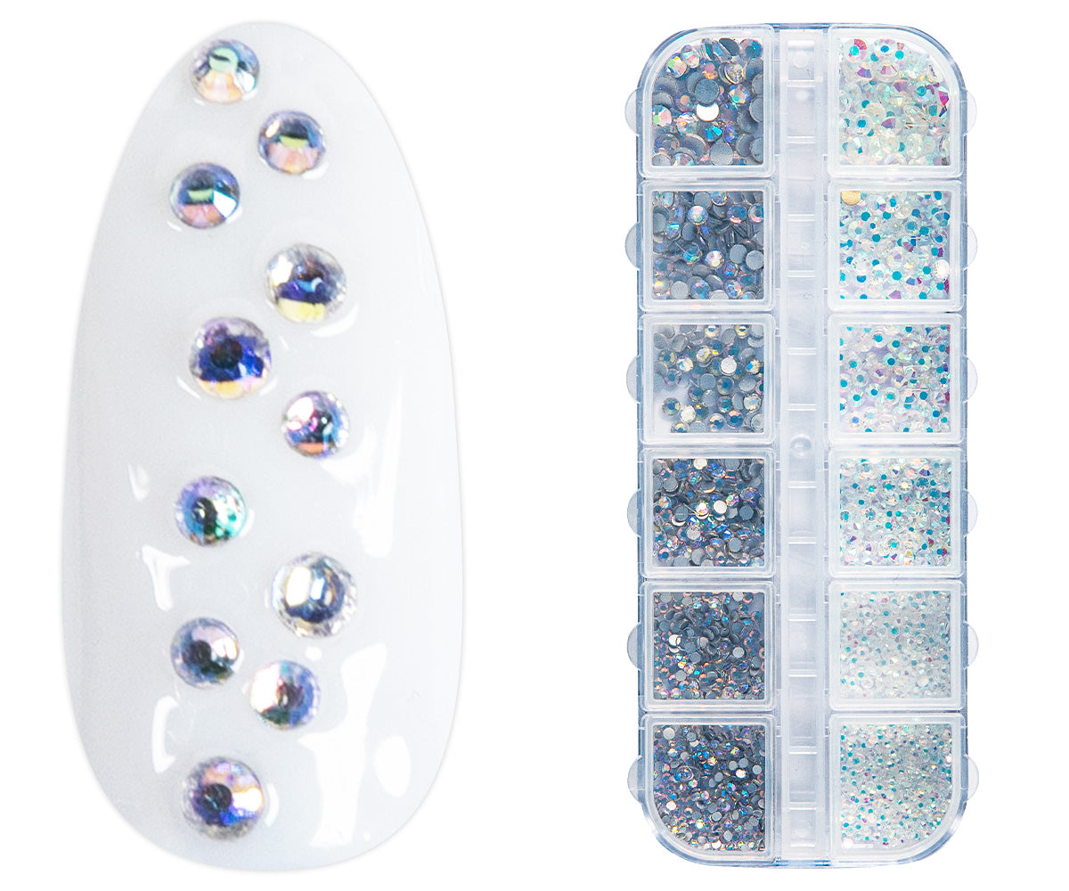 Emmi-Nail Strassstein Box white/silver mix