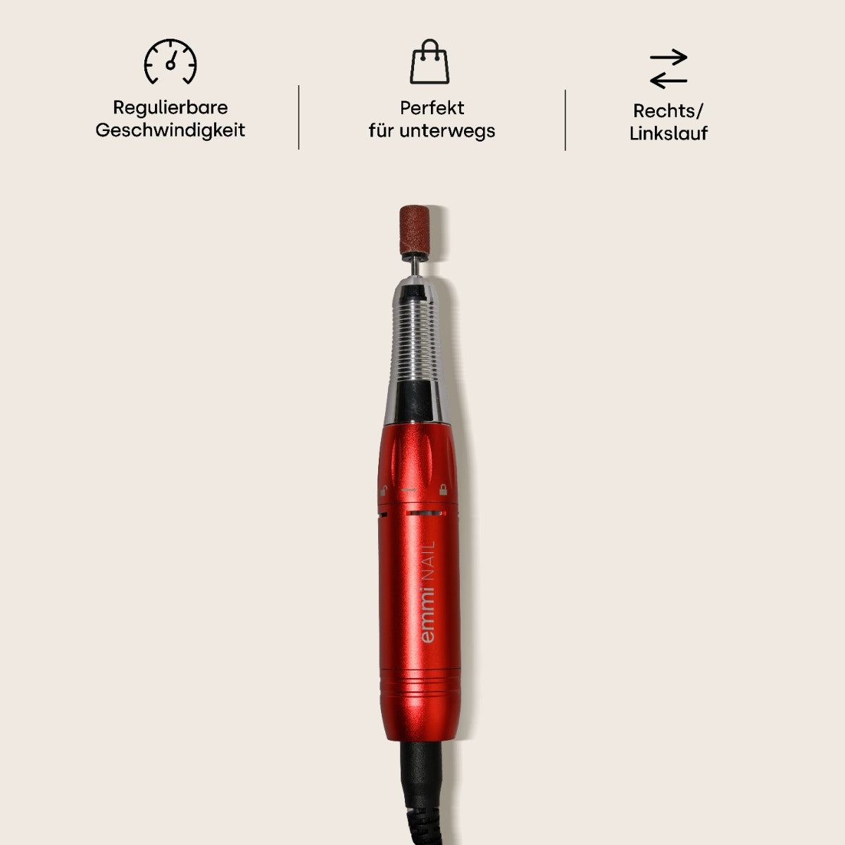 Emmi-Nail USB drill including bit set 