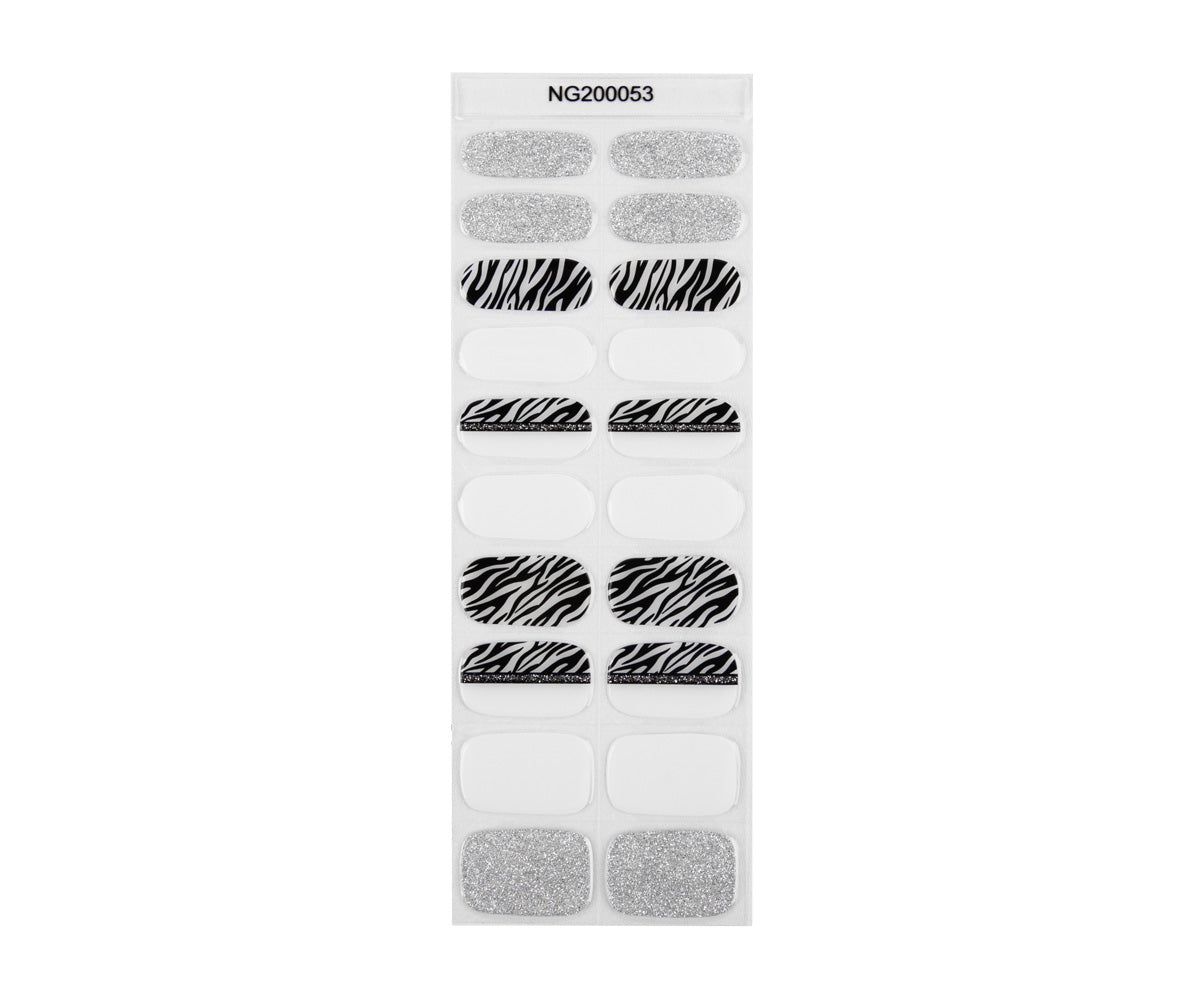 Feuilles à ongles en gel Emmi-Nail Zebra 20 pièces. 