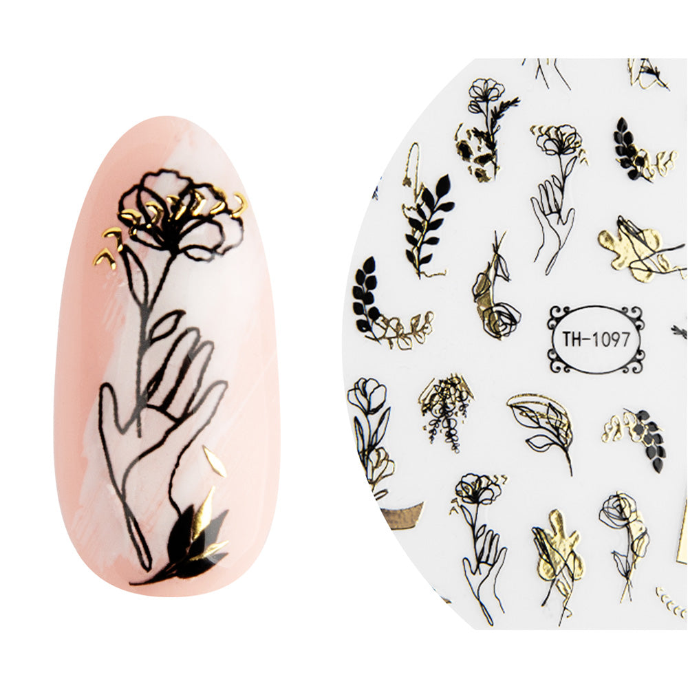 Emmi-Nail 3D Art Nail Sticker Dark Roses