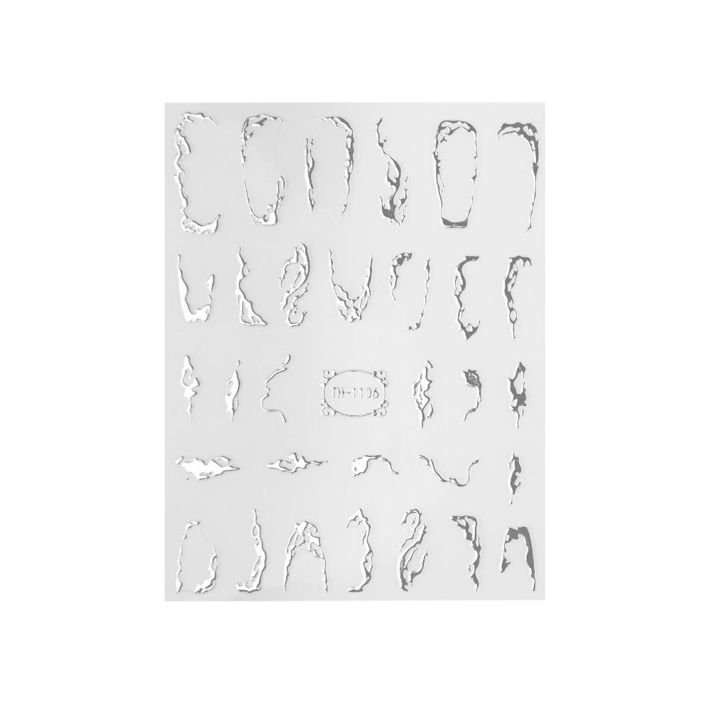 Emmi-Nail 3D Art Nail Sticker Liquid Silver