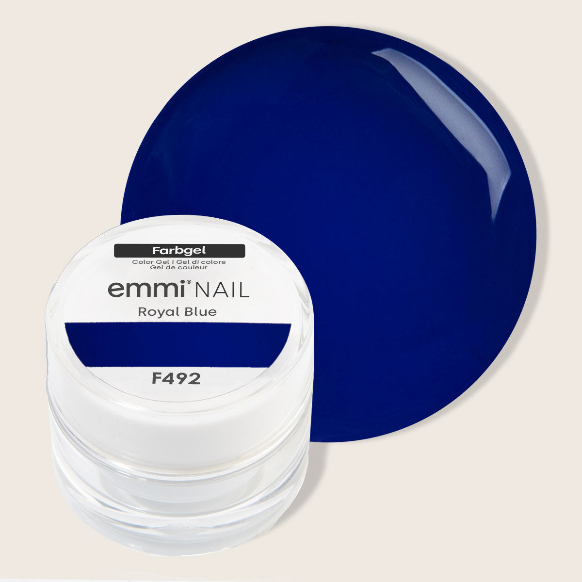 Gel de couleur pour ongles Emmi Bleu Royal -F492- 