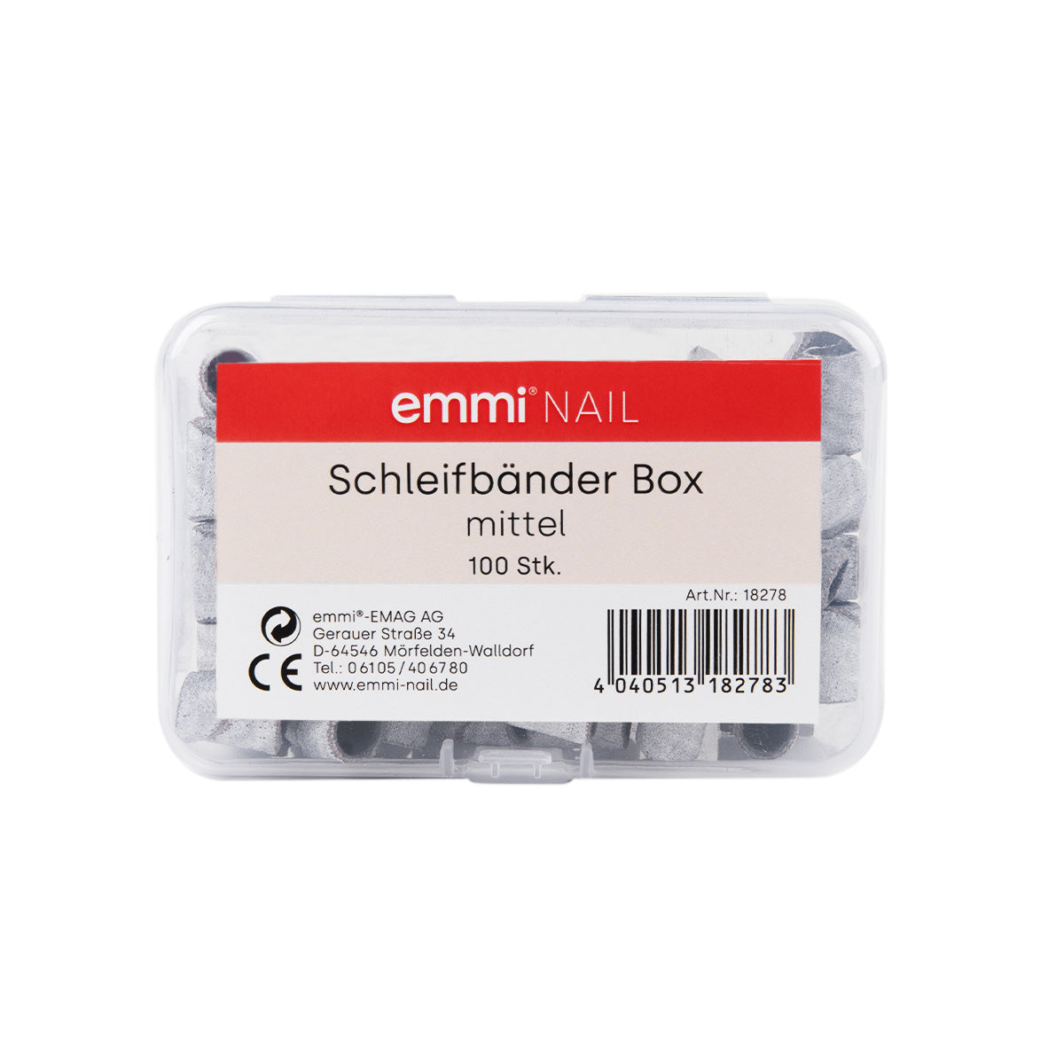 Boîte de bandes abrasives Emmi-Nail « moyenne » 100 pièces 