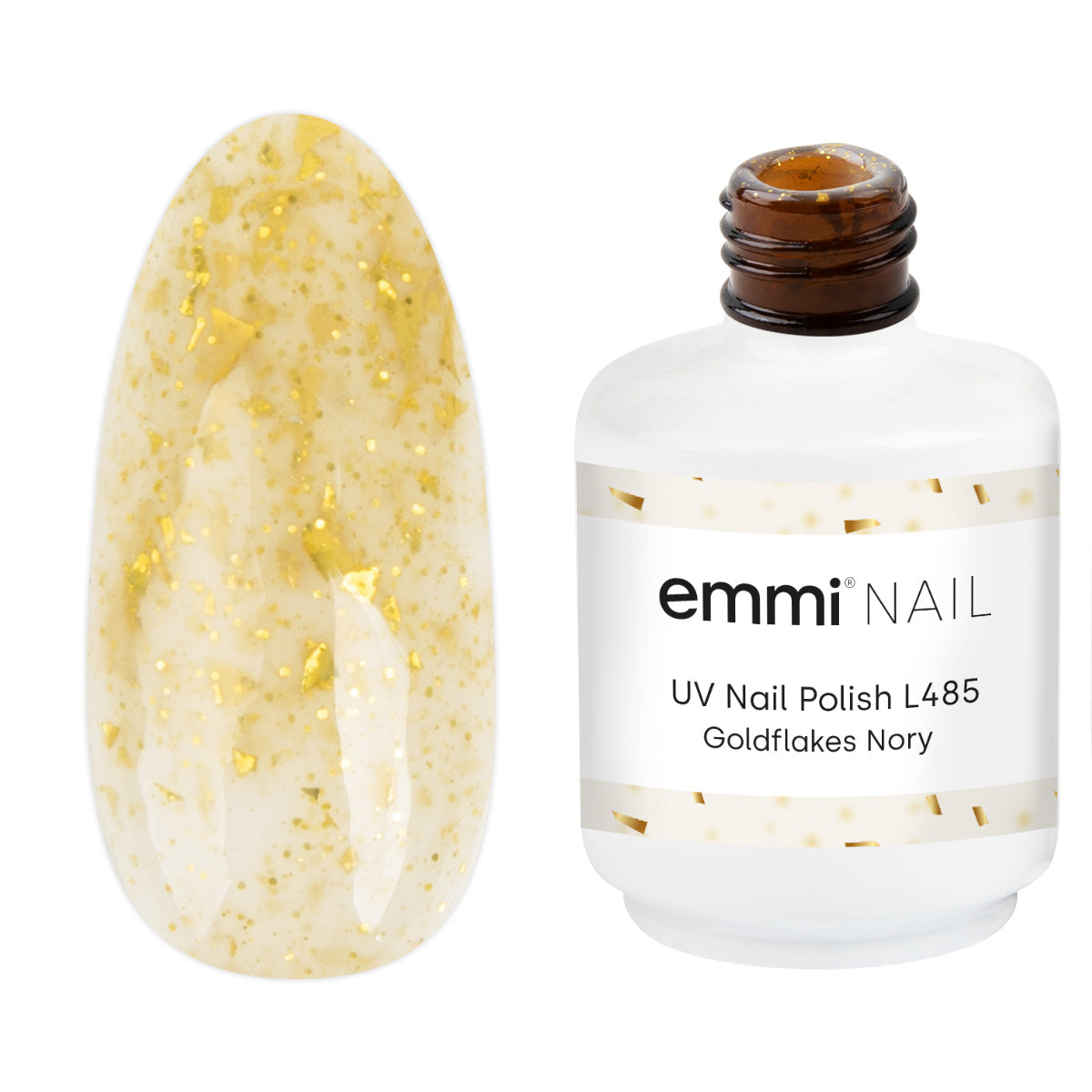 Shellac UV Polish Goldflakes Nory 15ml -L485-