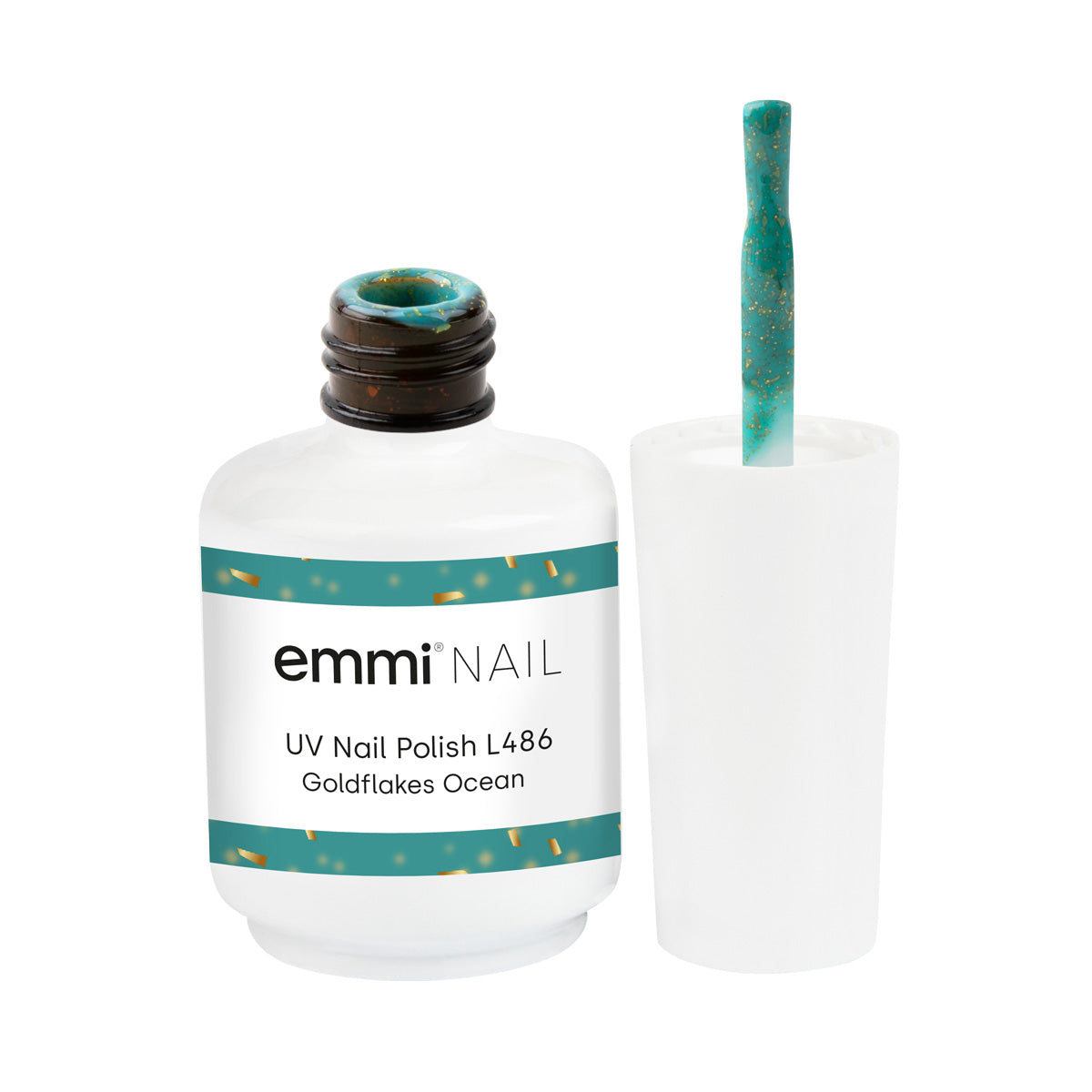Shellac UV Polish Goldflakes Ocean 15ml -L486- 