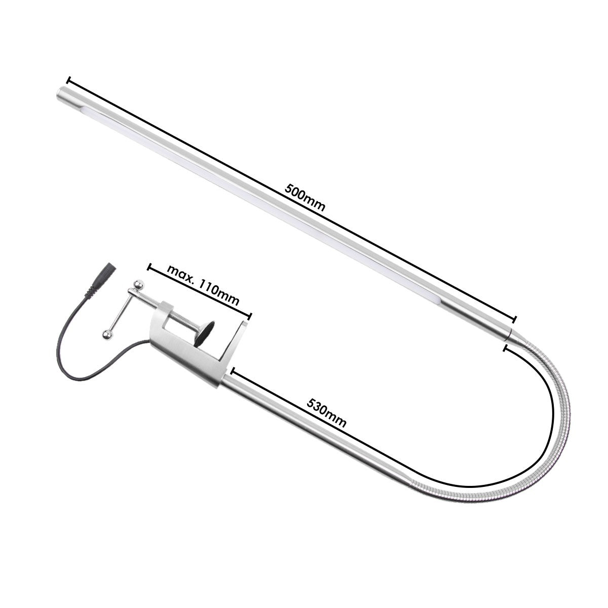 Emmi-Nail Flexi LED Arbeitsplatzleuchte Stainless Steel