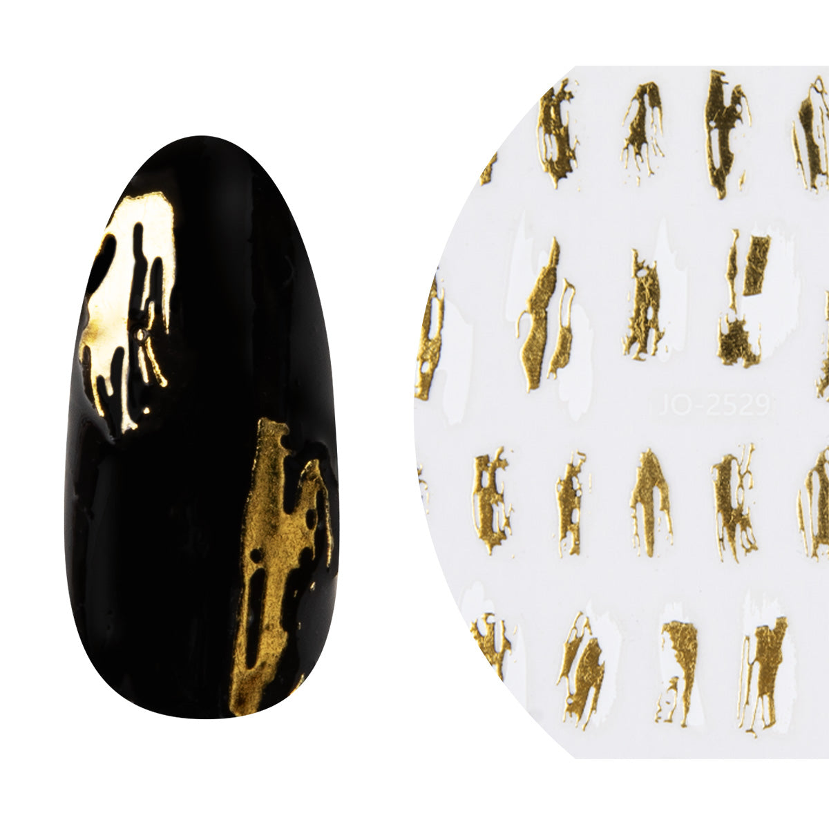 Emmi-Nail 3D Art Nail Sticker Brushing You "Gold/White"
