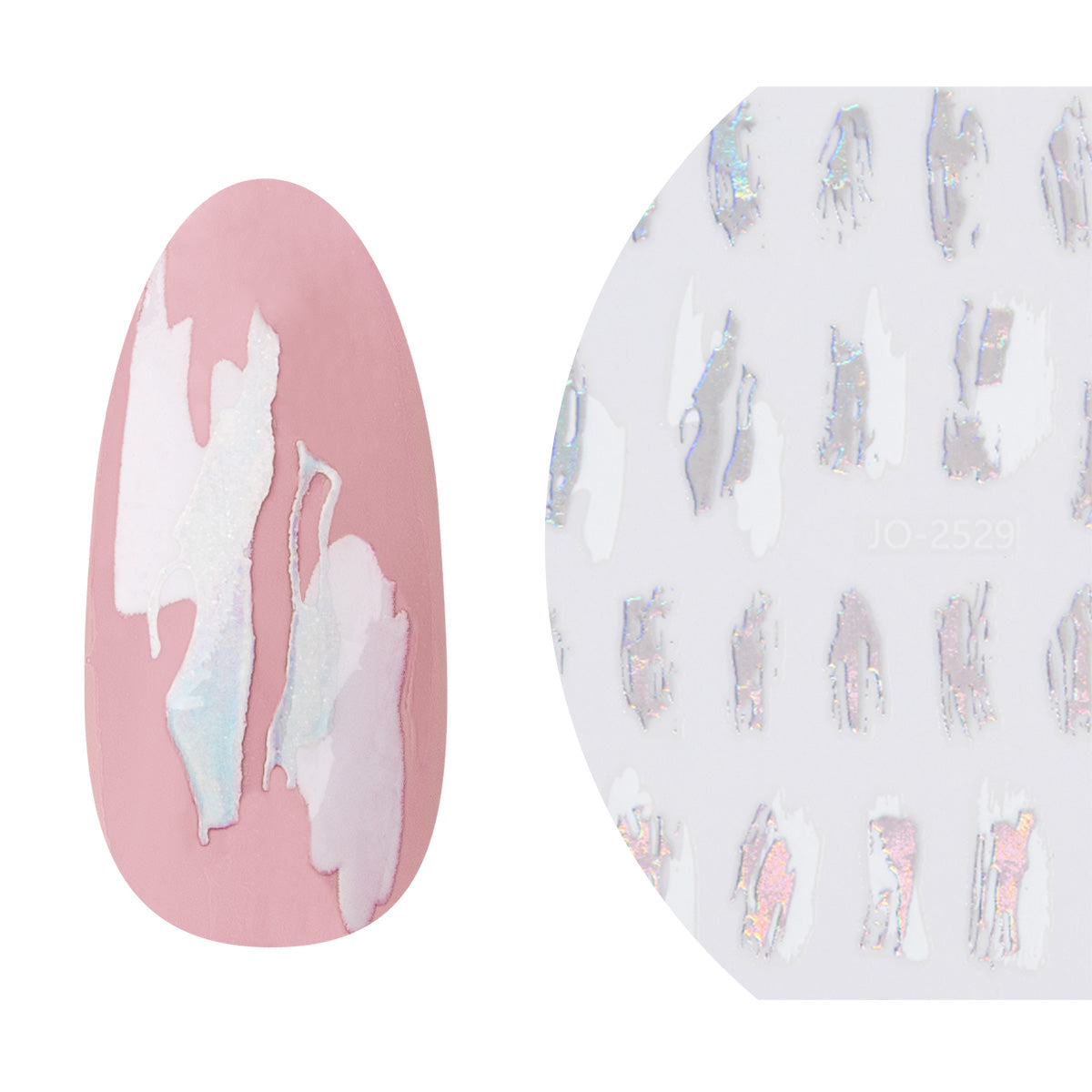 Emmi-Nail 3D Art Nail Sticker Brushing You "Silver/White"
