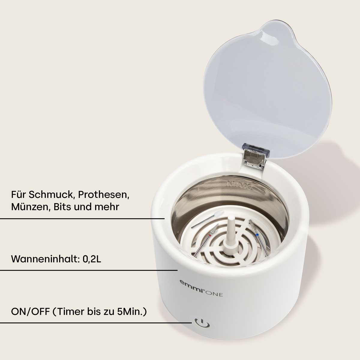 Ultrasonic cleaner 0.18L Emmi-One 