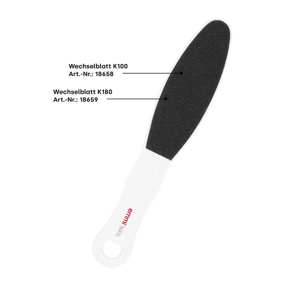 Râpe à pieds double avec manche interchangeable hygiénique 