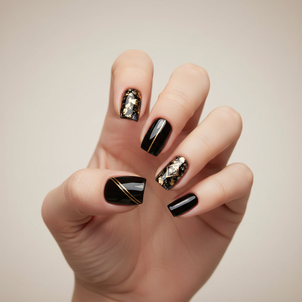 Shellac UV Polish Black 15ml -L564-