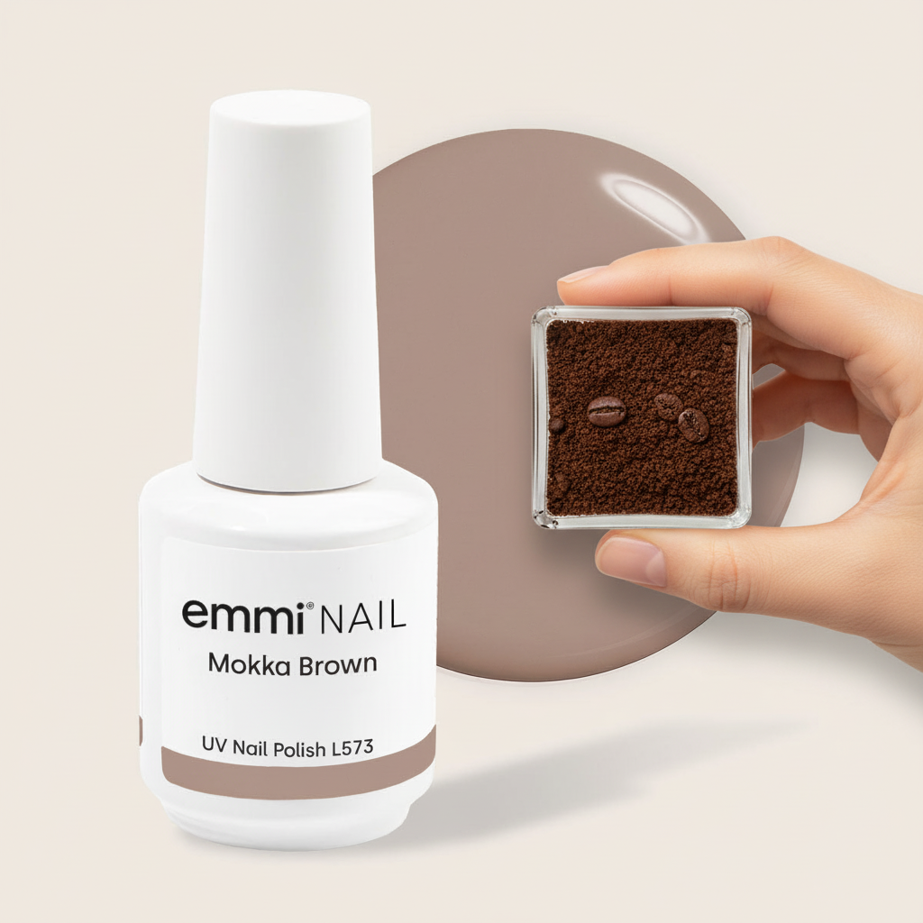 Shellac UV Polish Mocha Brown 15ml -L584- 