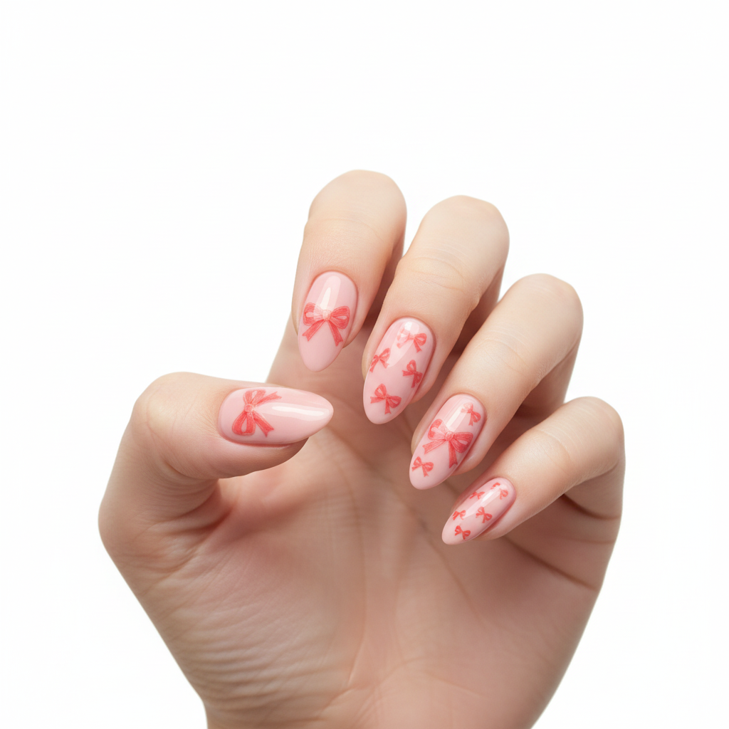Emmi-Nail 5D Art Nail Sticker Rote Schleife