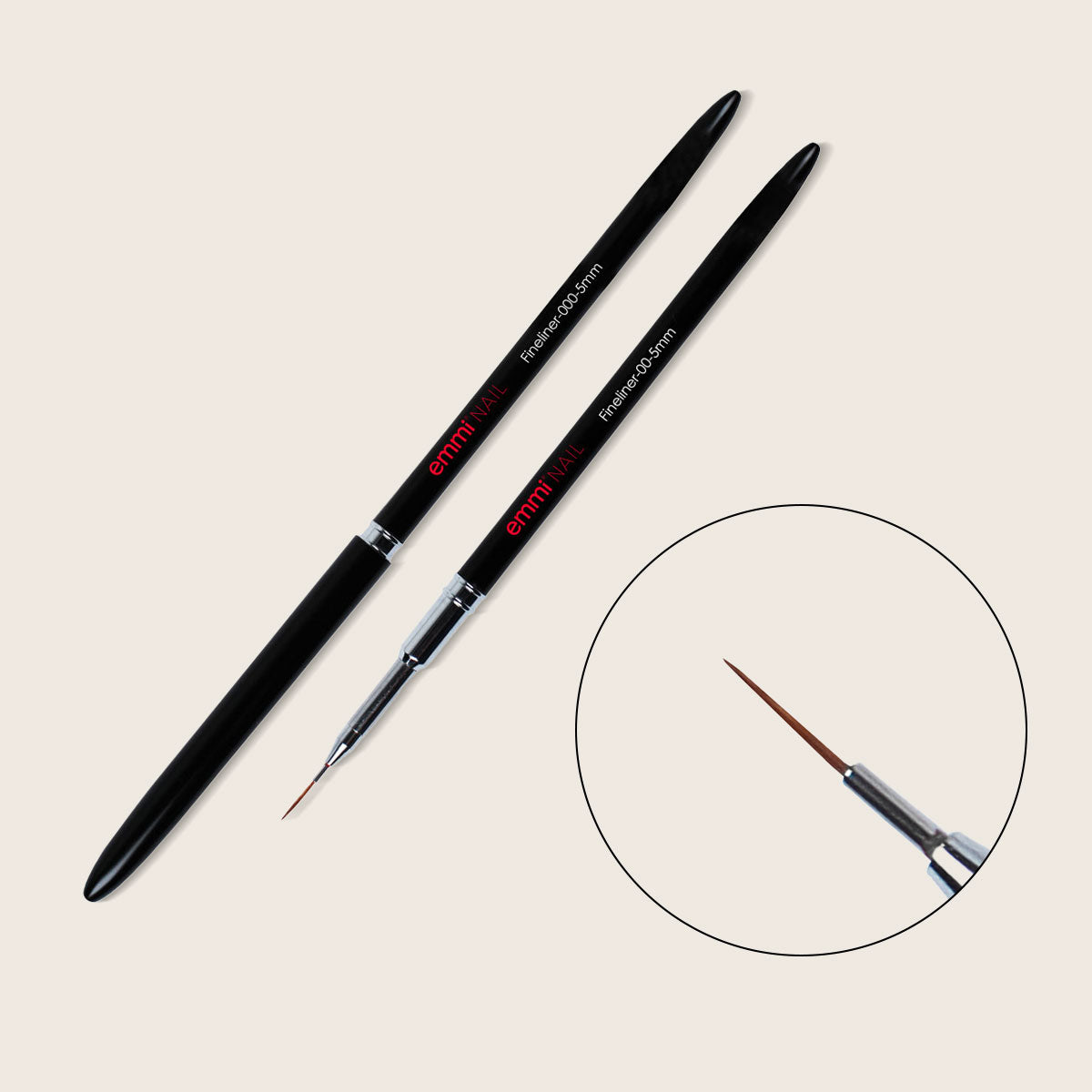 Pinceau fin pour nail art Emmi-Nail -000- 5 mm