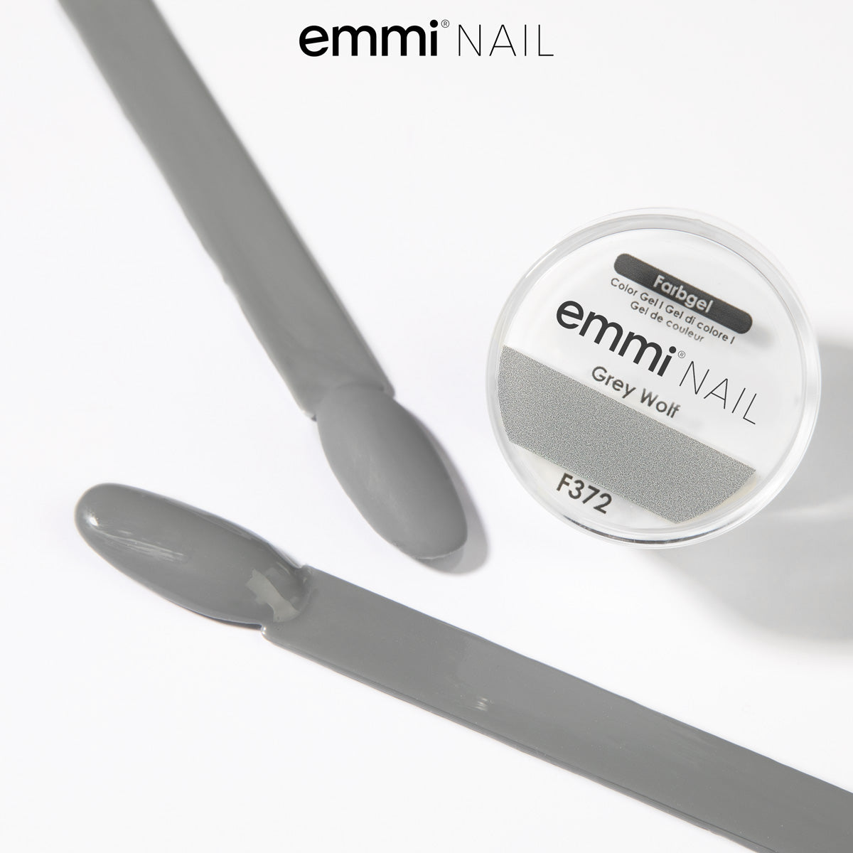 Gel de couleur pour ongles Emmi Grey Wolf 5 ml -F372-