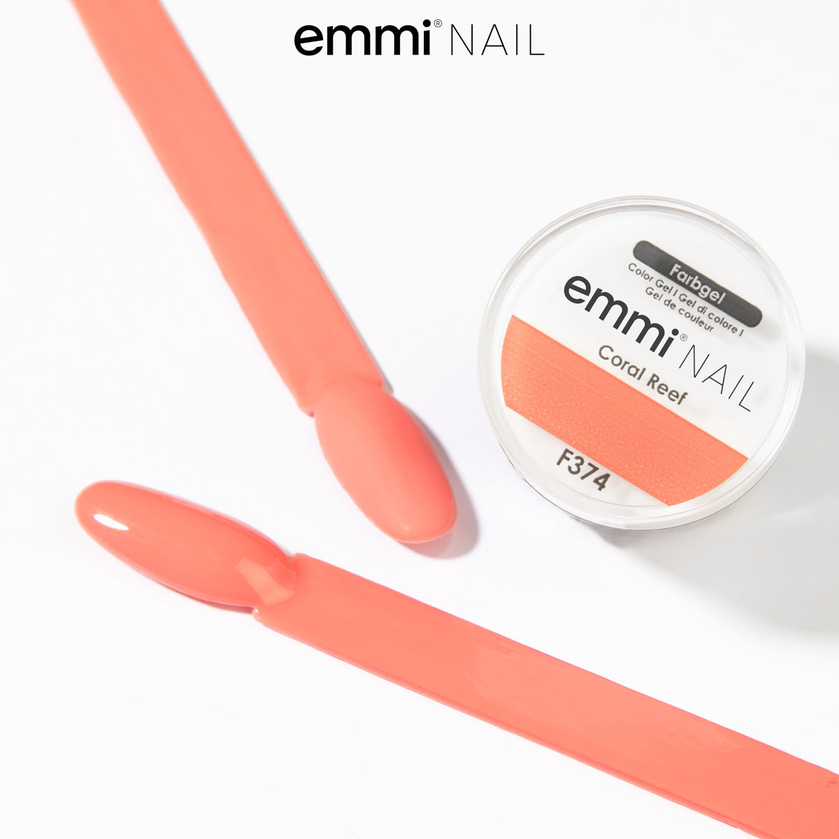Gel de couleur pour ongles Emmi Coral Reef 5 ml -F374-