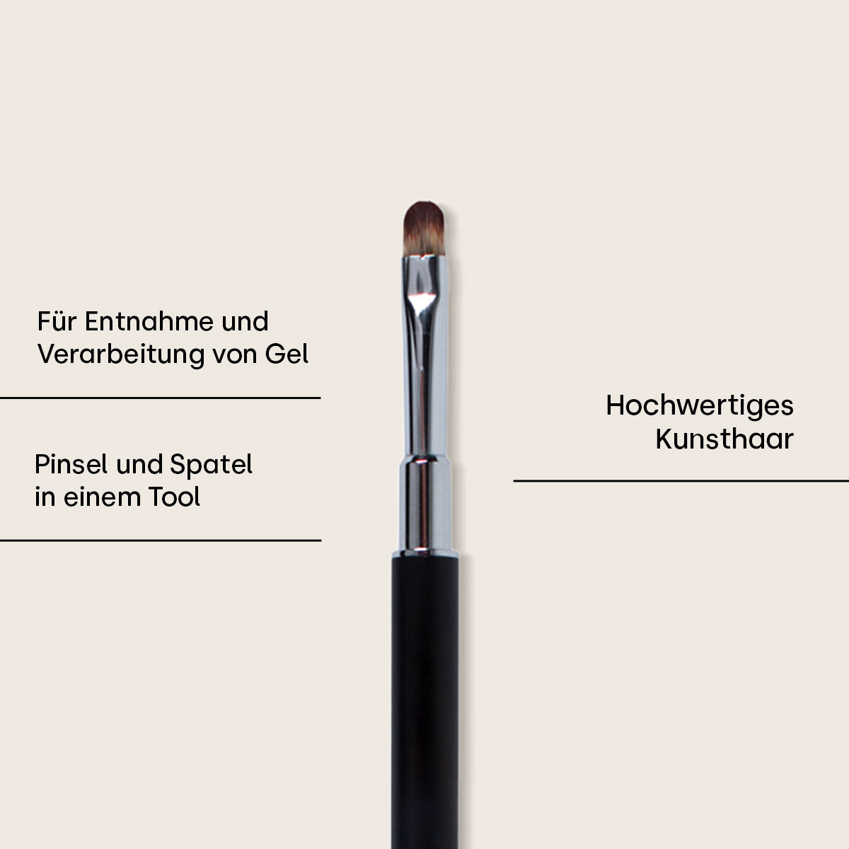 Pinceau gel 2 en 1 Emmi-Nail avec spatule