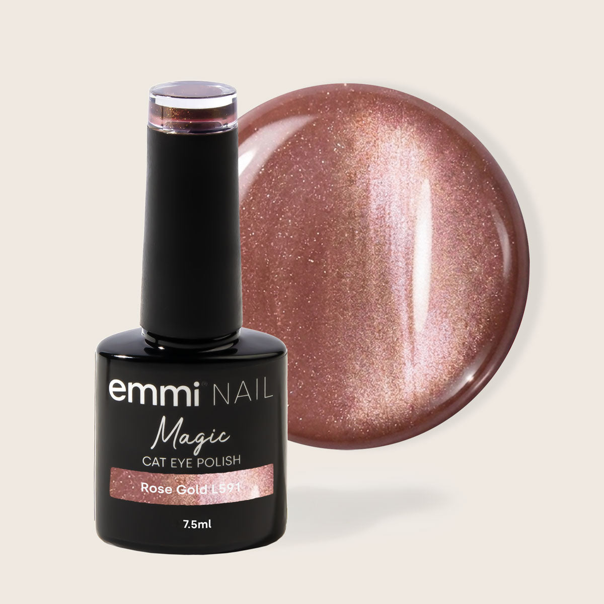 Shellac UV/LED-Lack Magic Cat Eye Rose Gold -L591-