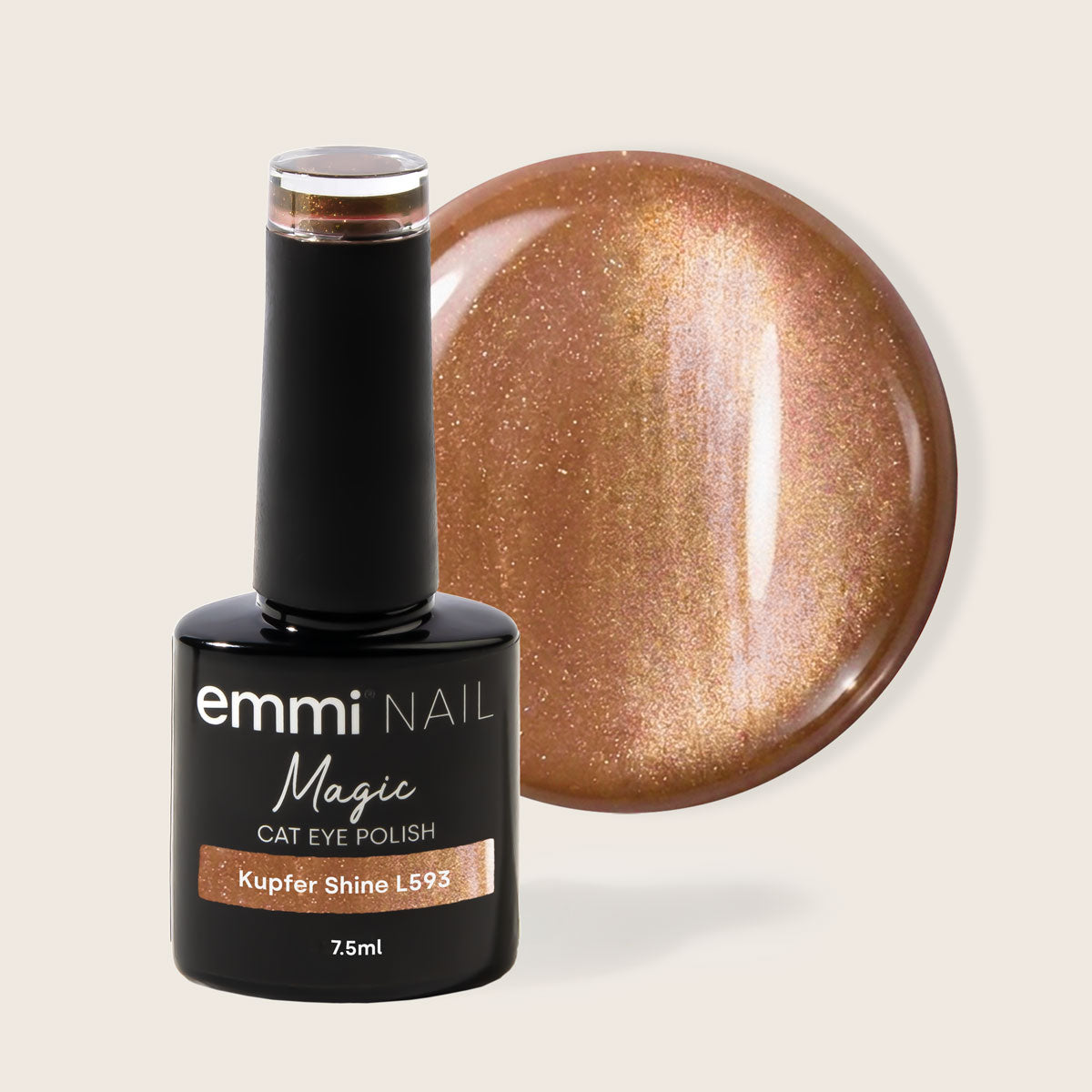 Shellac UV/LED-Lack Magic Cat Eye Kupfer Shine -L593-