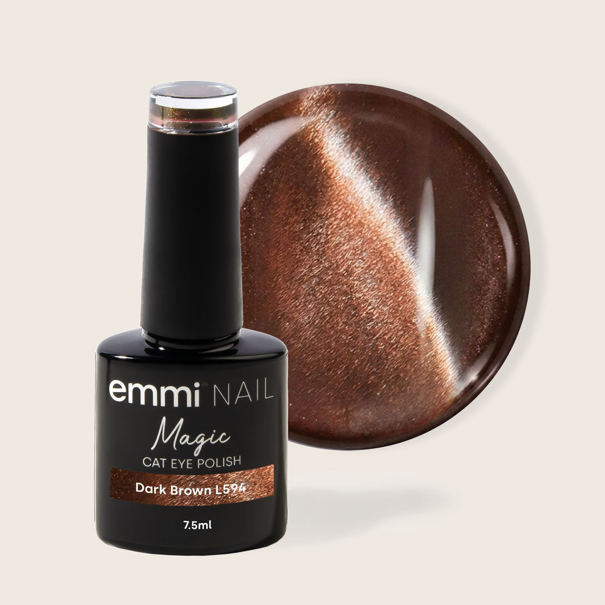 Shellac UV/LED-Lack Magic Cat Eye Dark Brown -L594-