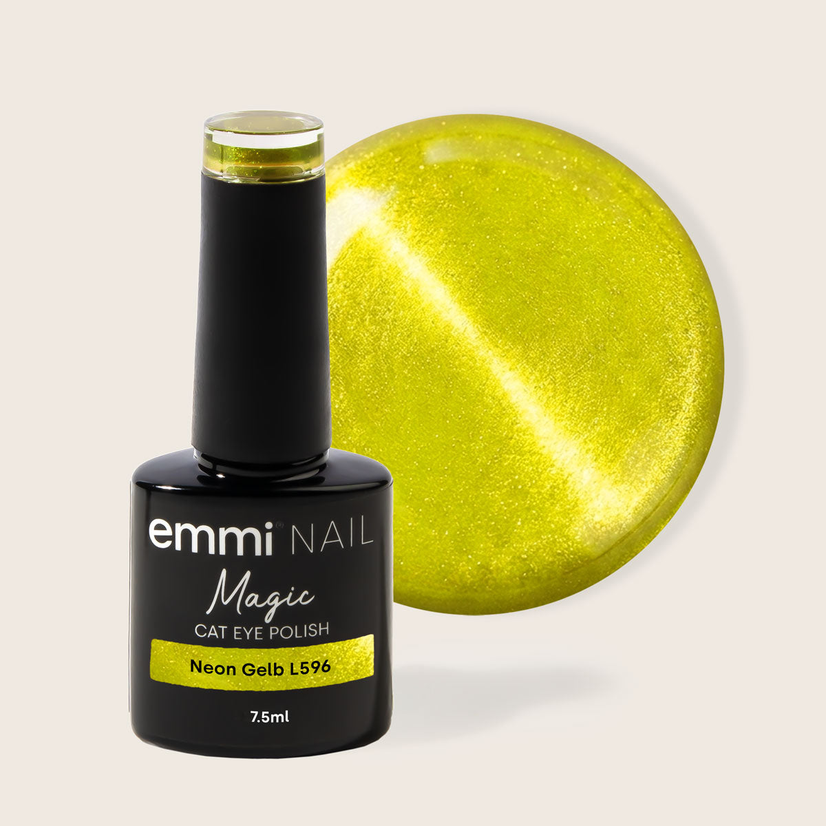 Shellac UV/LED-Lack Magic Cat Eye Neon Gelb -L596-