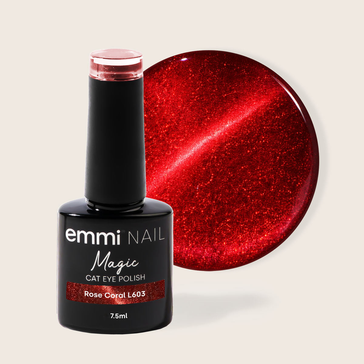 Shellac UV/LED-Lack Magic Cat Eye Rose Coral -L603-
