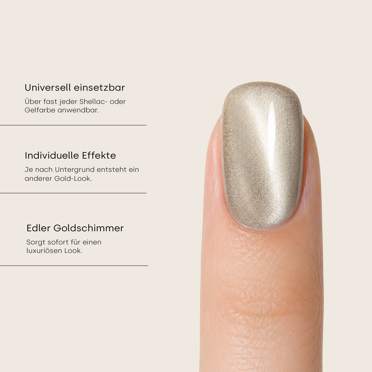 Emmi Shellac UV/LED-Lack Magic Cat Eye Universal Gold -L607-