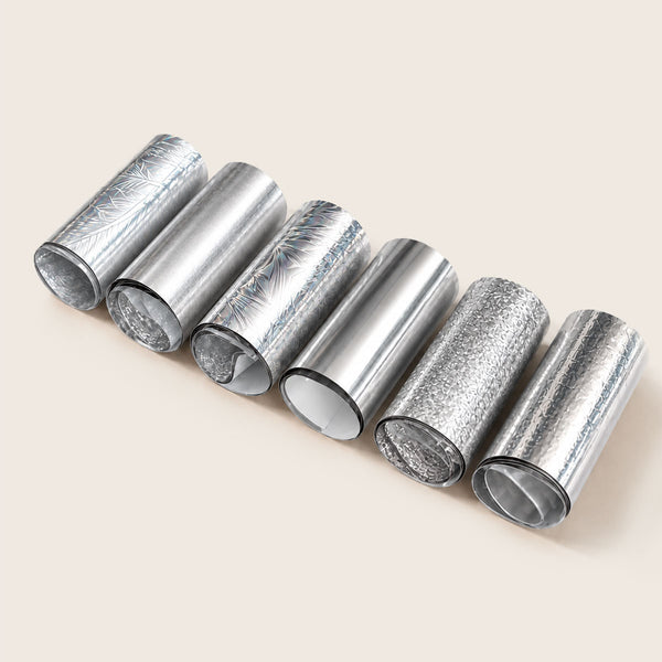 Transferfolie "Sliver Glow" 6 Rollen
