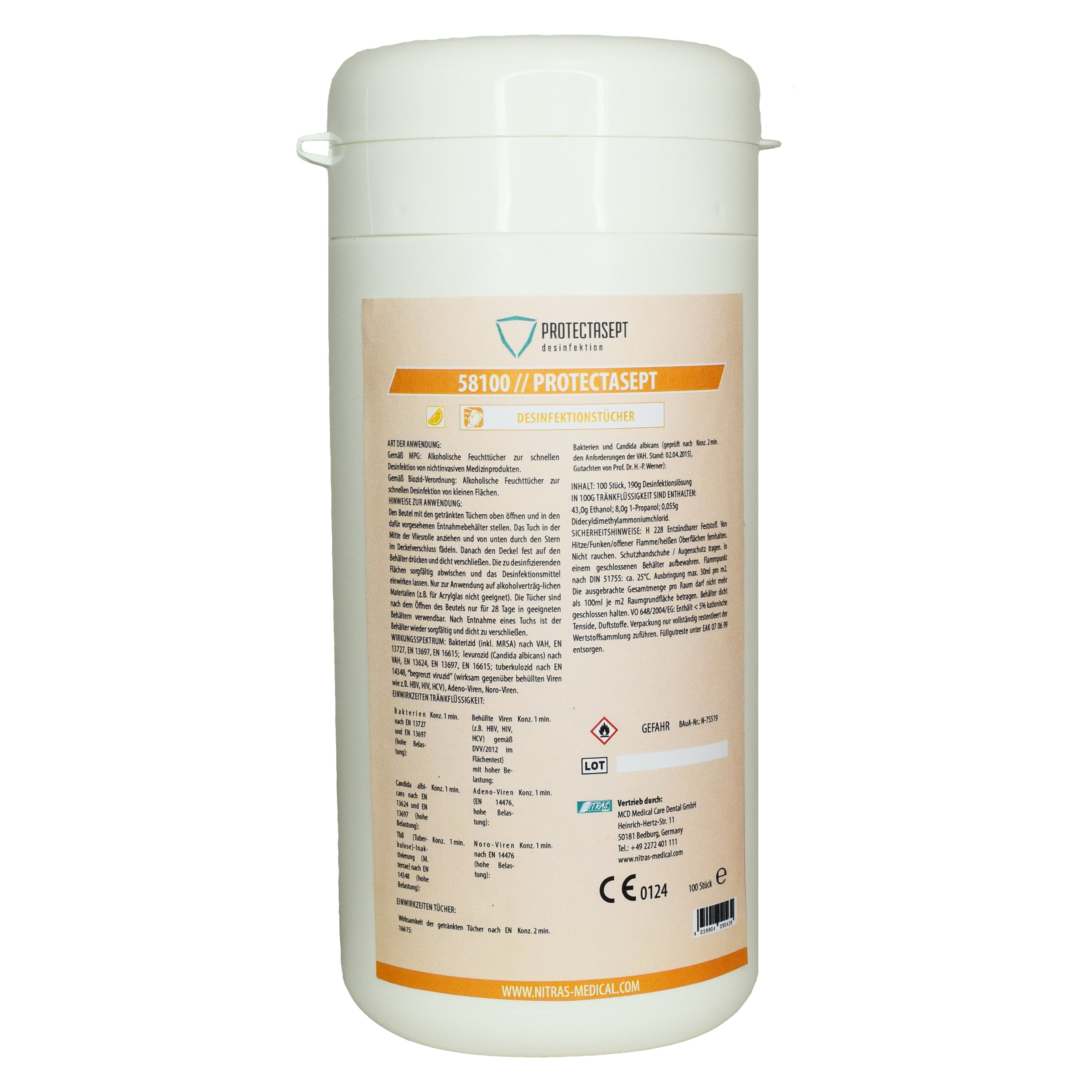 Desinfektionstücher in der Dose, 100 Blatt