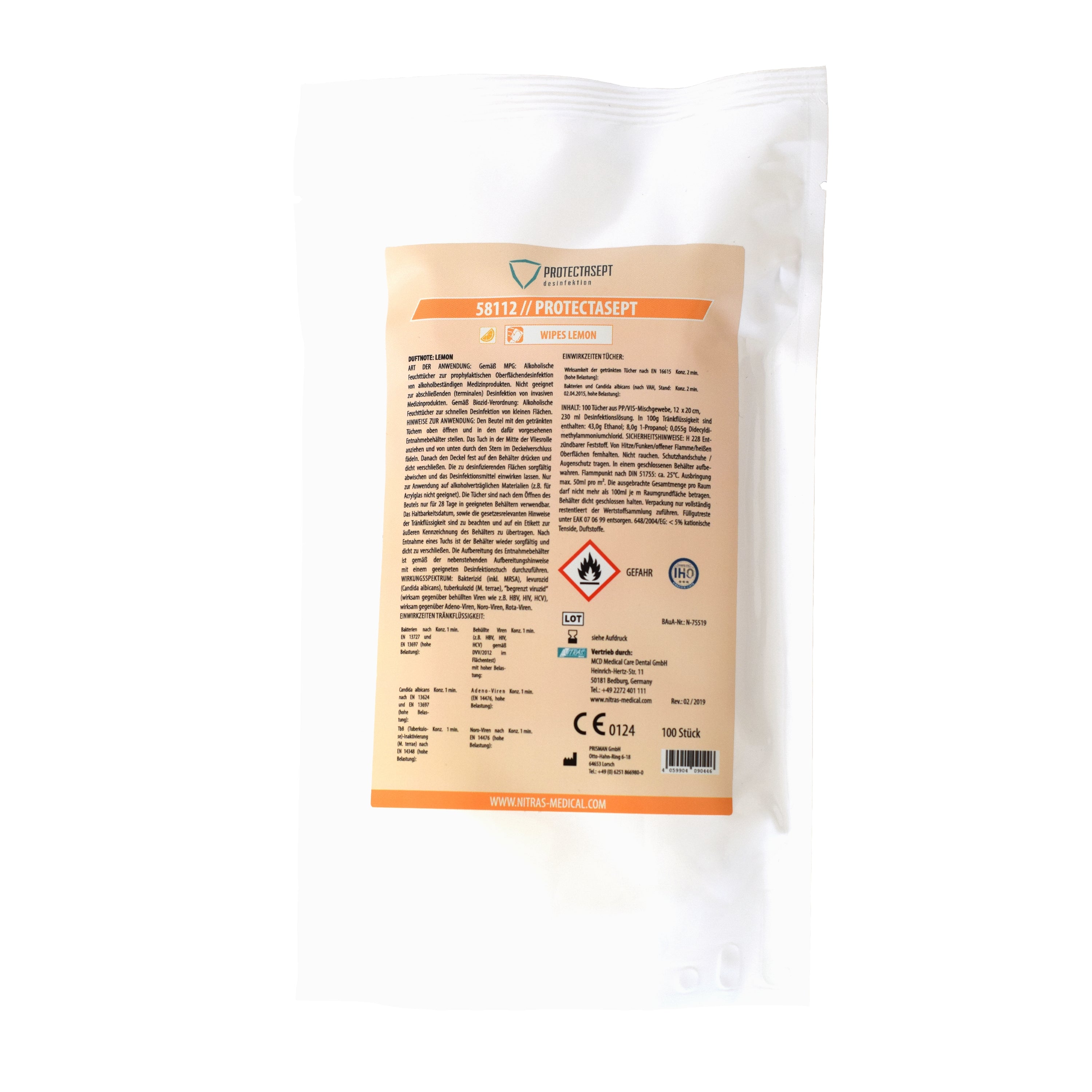 Desinfektionstücher Nachfüllpack, 100 Blatt