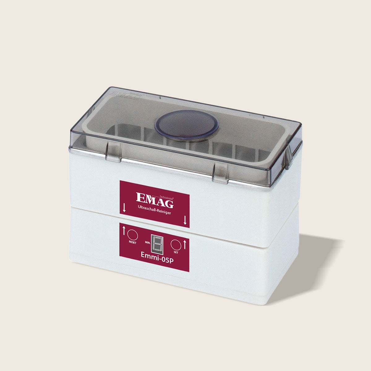 Emmi-05P ultrasonic cleaner with removable tub 