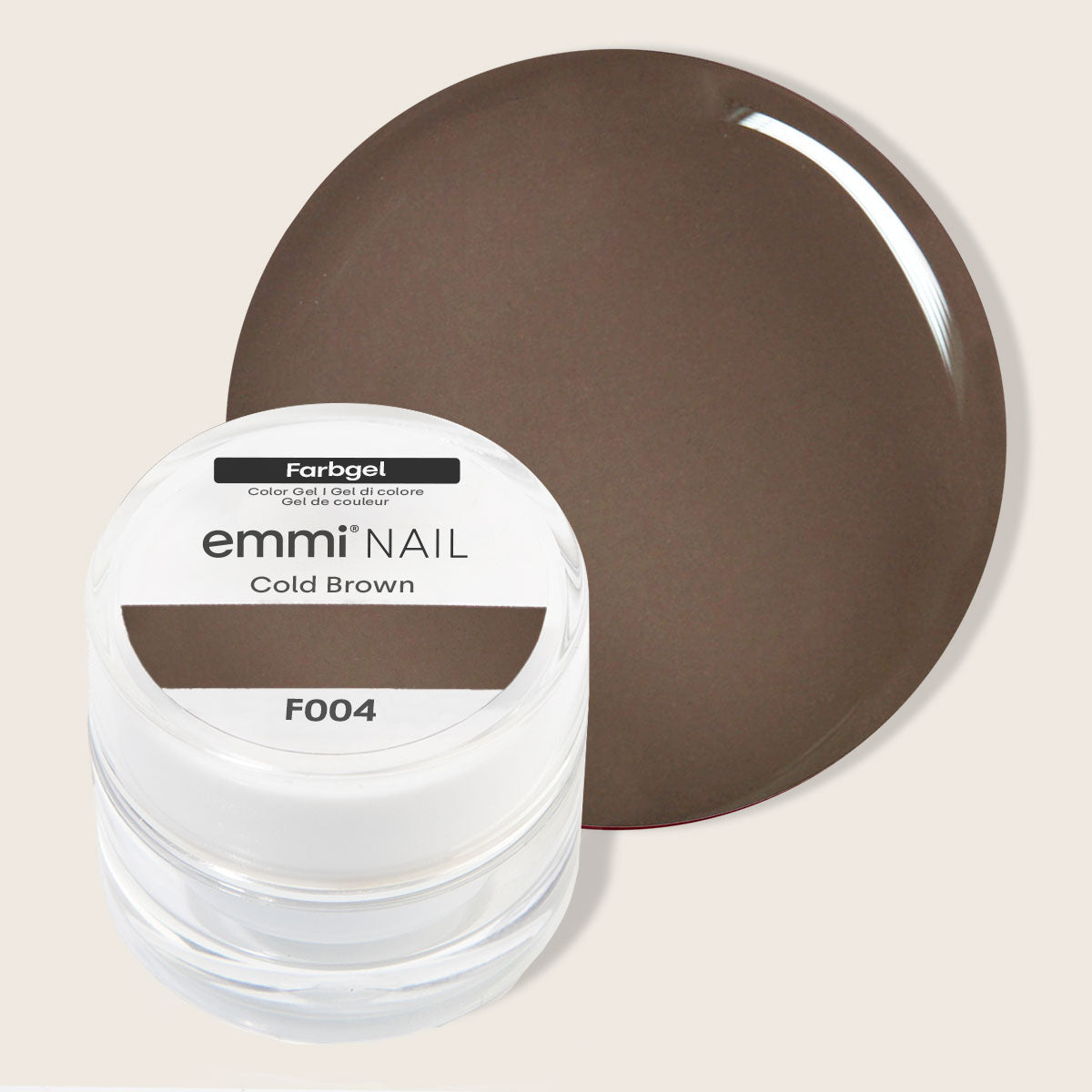 Gel de couleur pour ongles Emmi-Marron froid 5 ml -F004-
