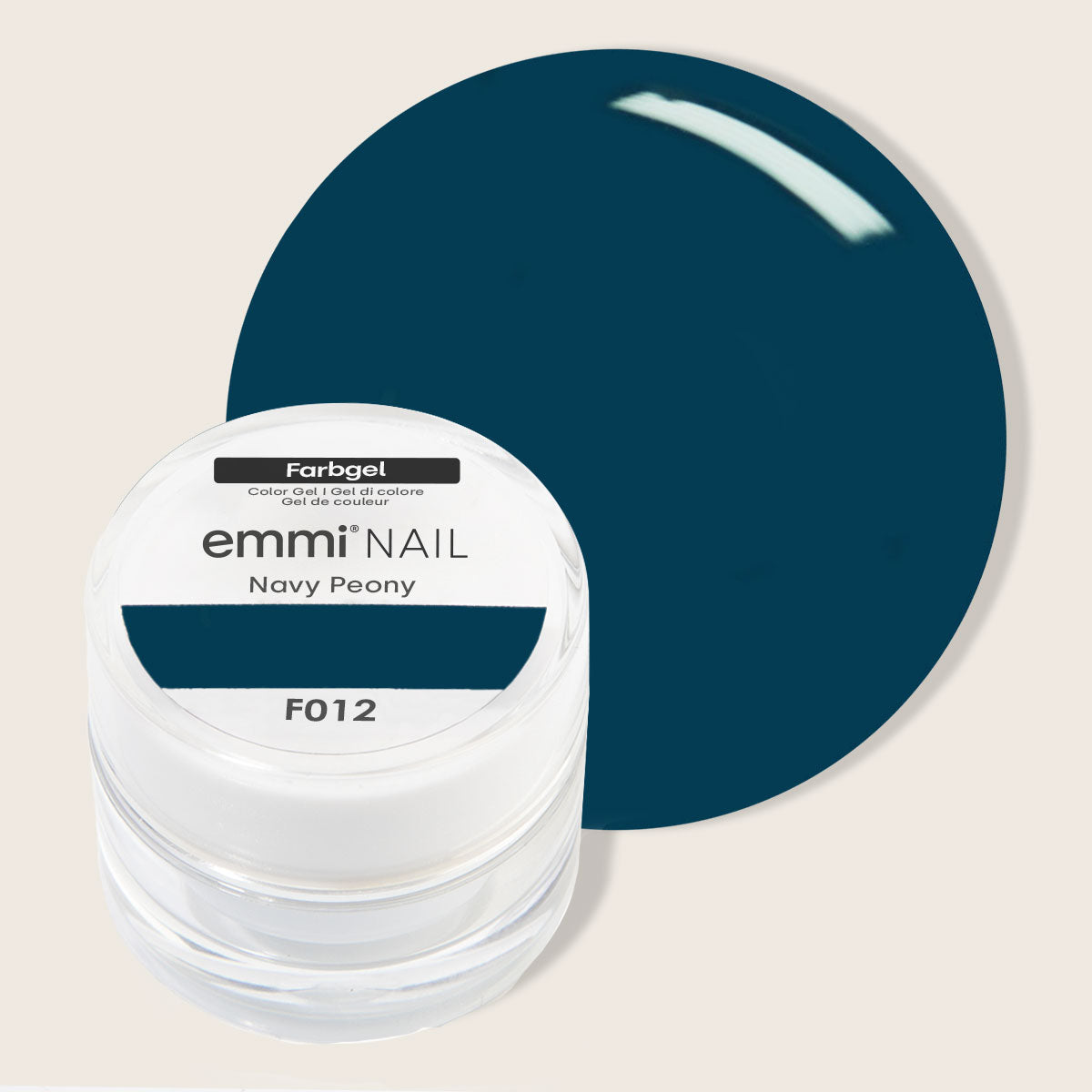 Gel de couleur pour ongles Emmi Pivoine marine 5 ml -F012-