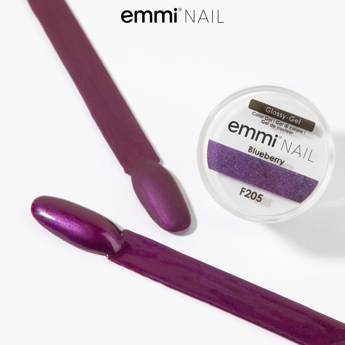 Gel brillant pour ongles Emmi Myrtille 5 ml -F205-