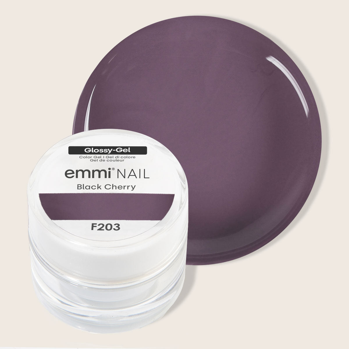 Emmi-Nail Glossy-Gel Black cherry 5ml -F203-