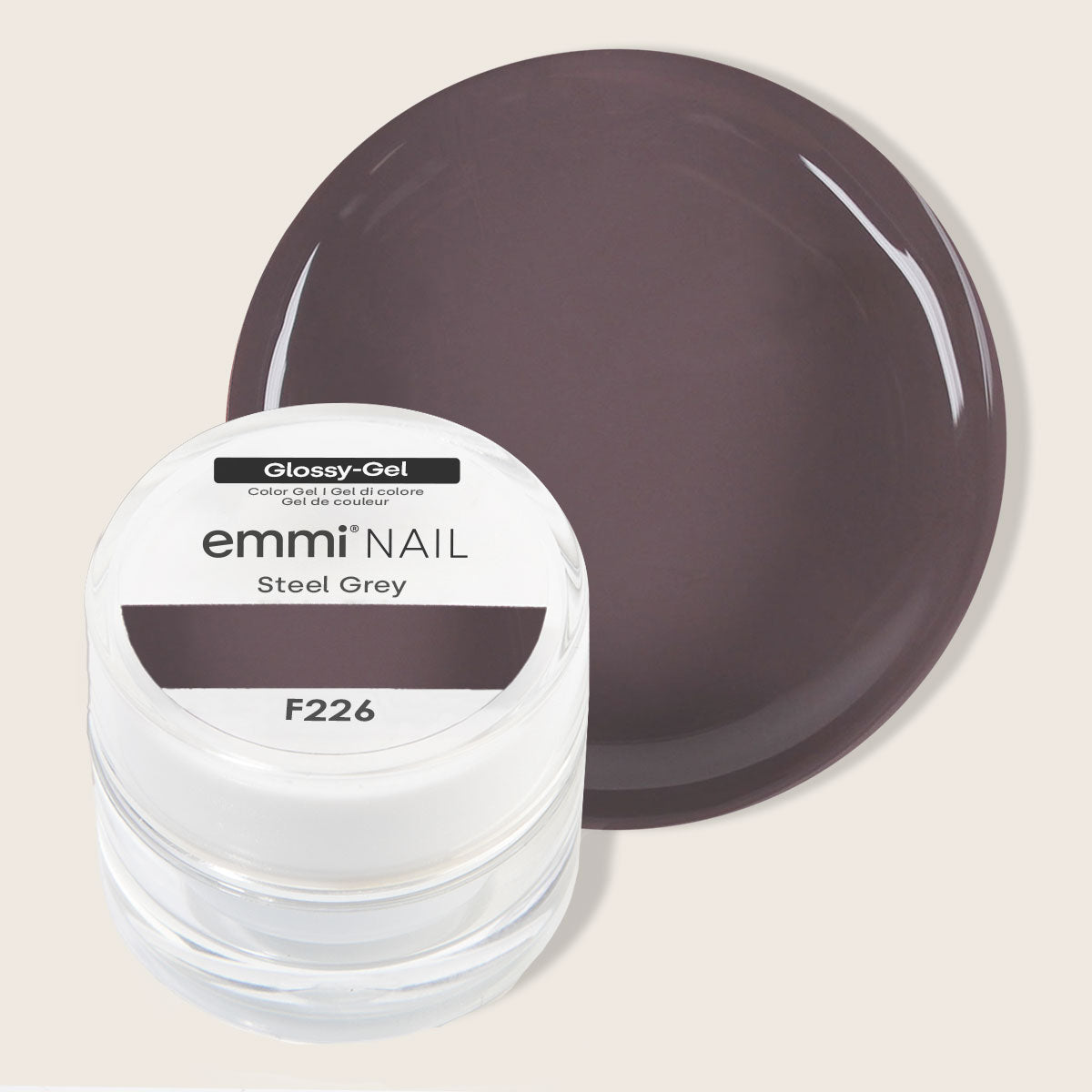 Emmi-Nail Glossy-Gel Steel grey 5ml -F226-