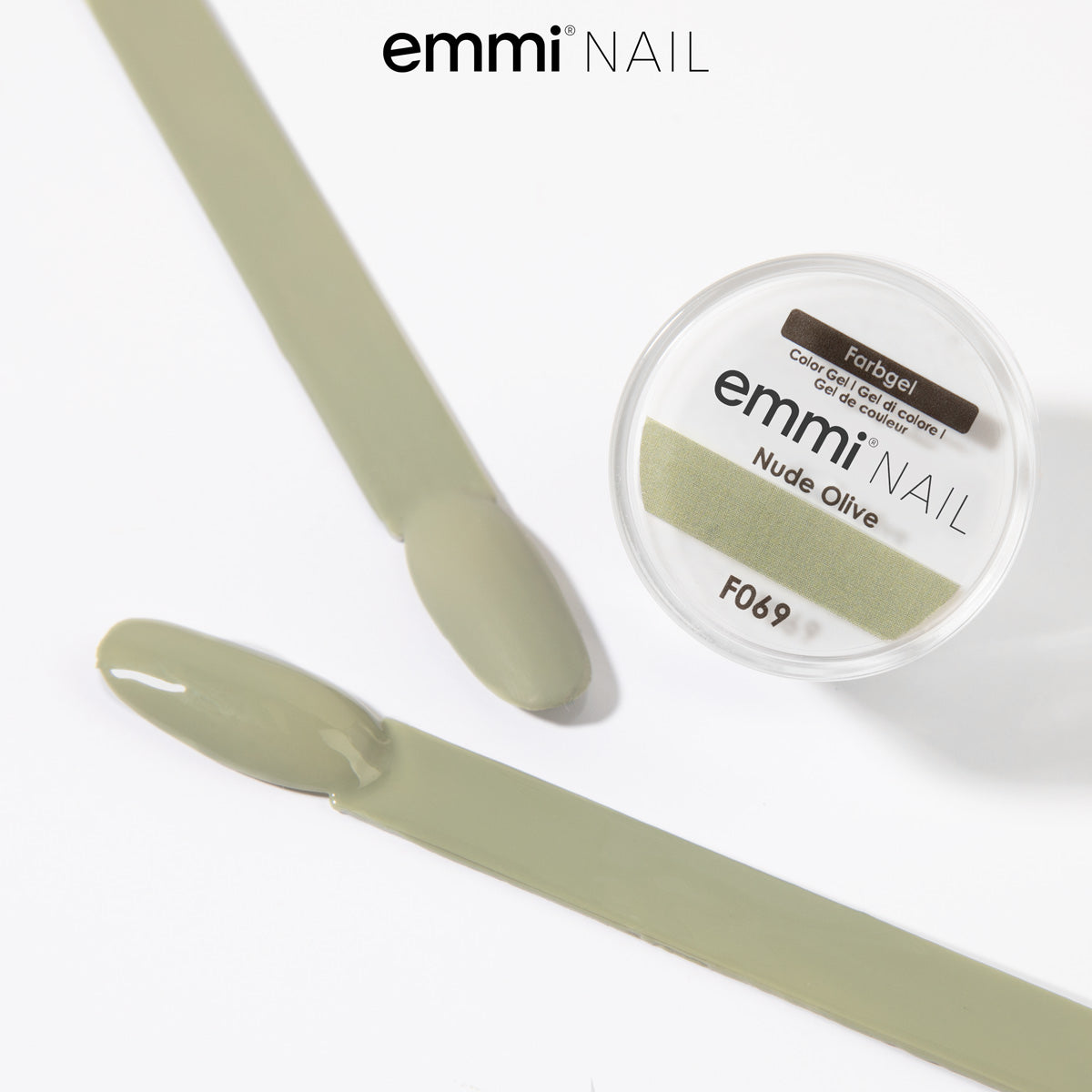 Gel de couleur pour ongles Emmi Nude Olive 5 ml -F069-