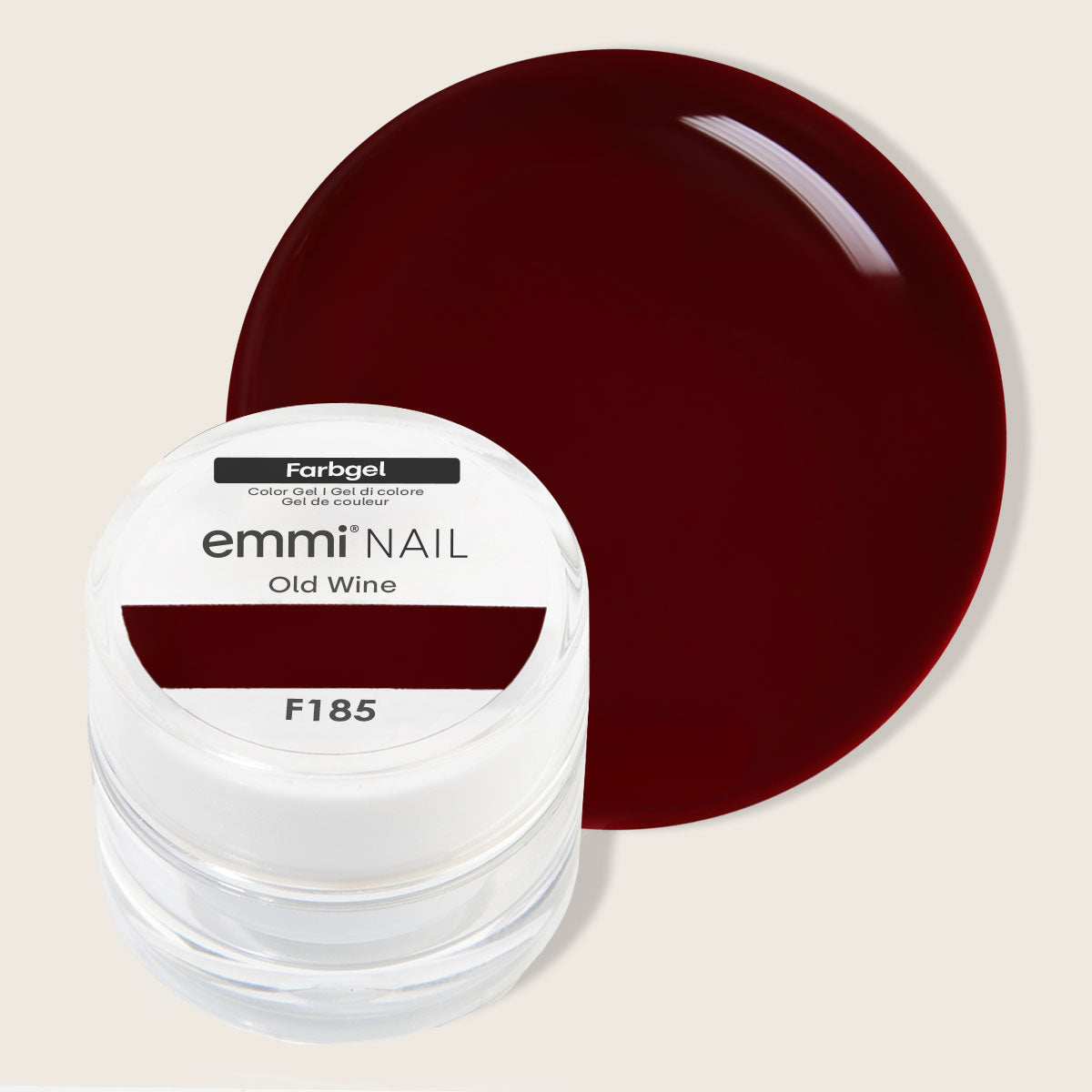 Gel de couleur pour ongles Emmi, vieux vin -F185-