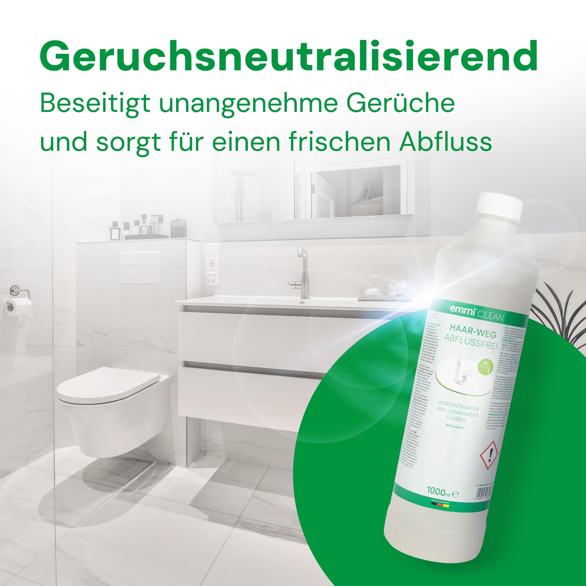 emmi-Clean Haar-Weg Abflussreiniger 1000ml