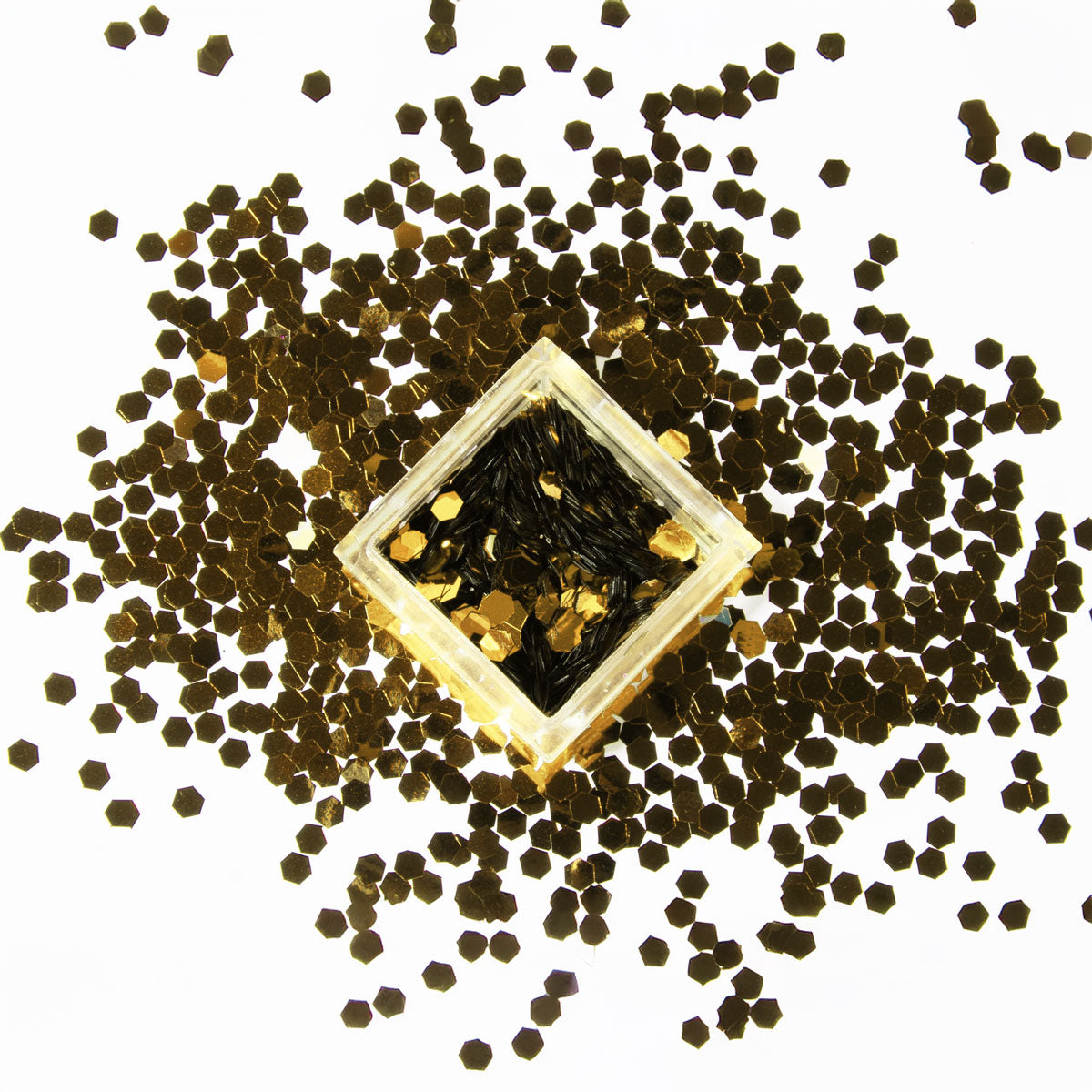 Effekt-Pailletten groß gold