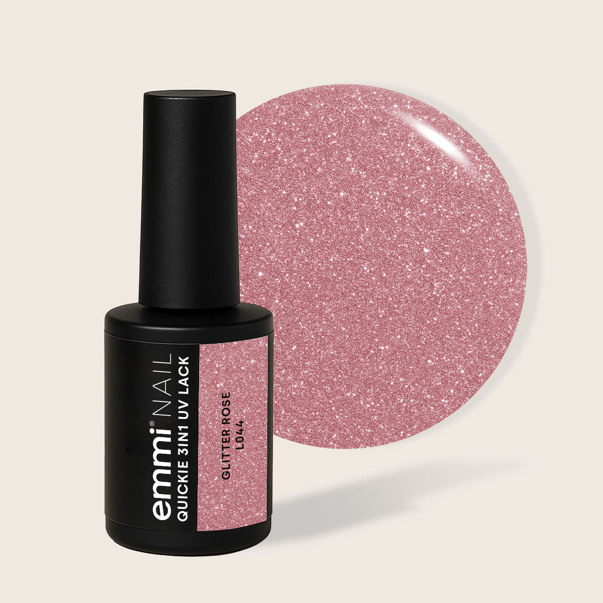 Emmi-Nail Quickie Glitter Rose 3en1 -L044- 