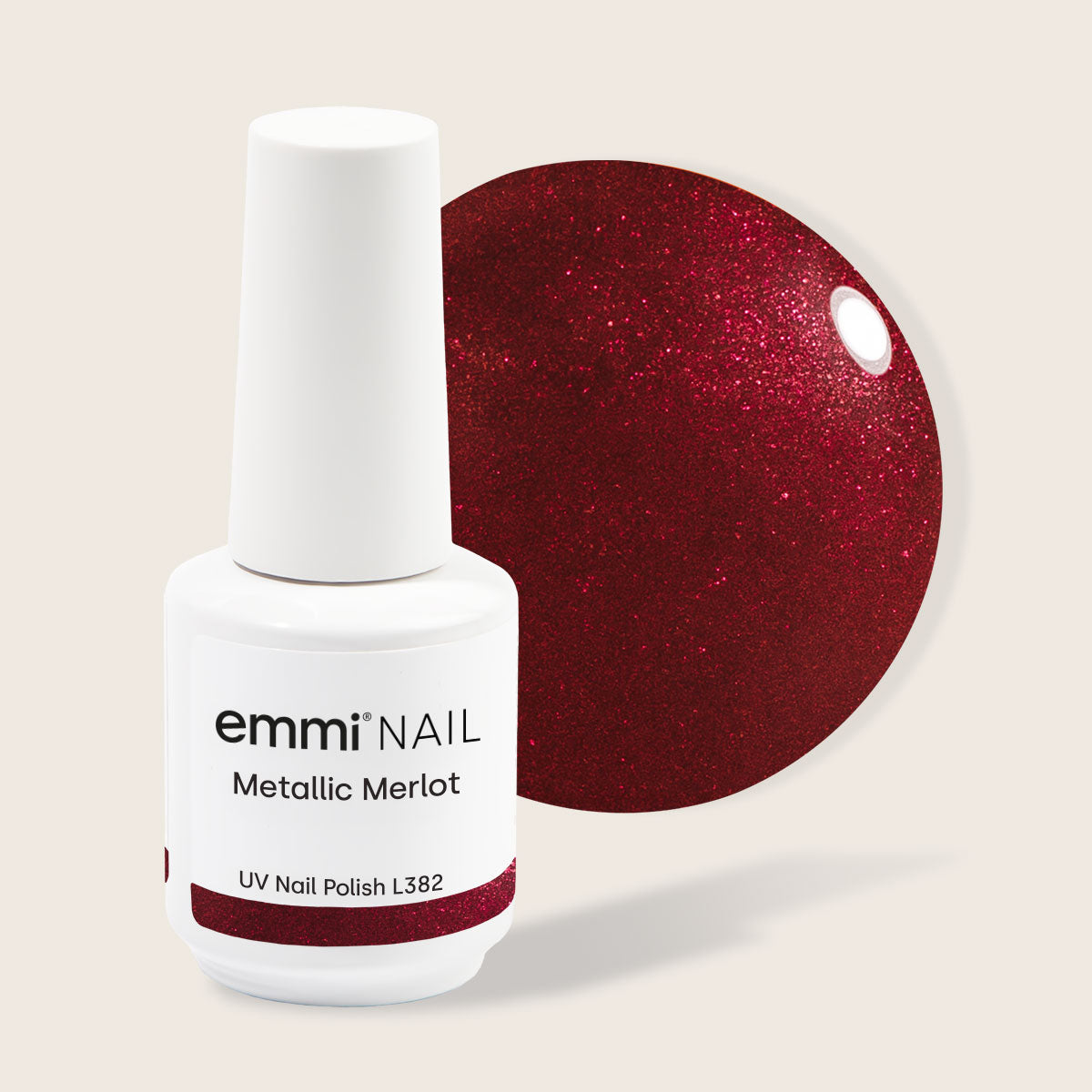 Shellac UV Polish Metallic Merlot 15ml -L382-