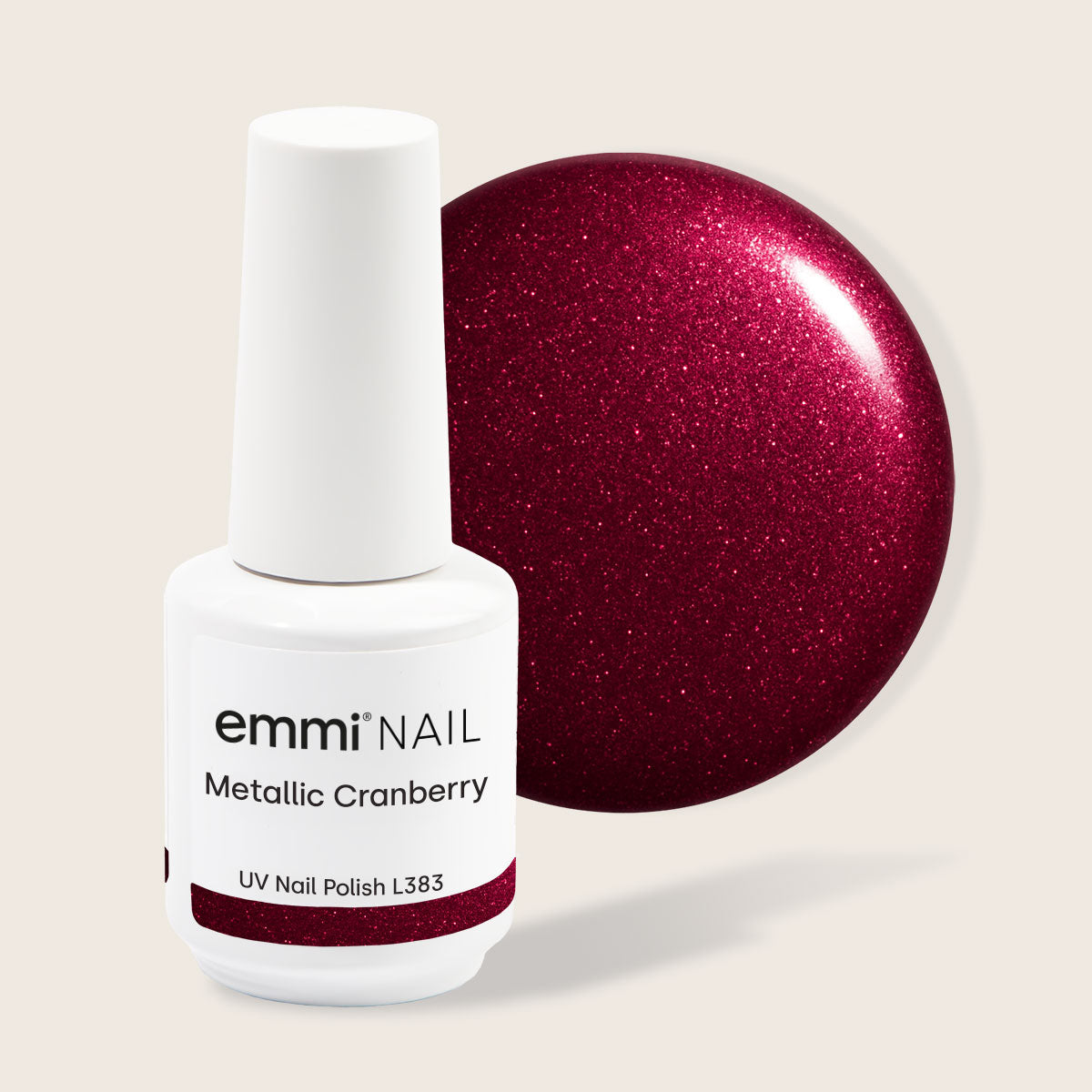 Shellac UV Polish Metallic Cranberry 15ml -L383-