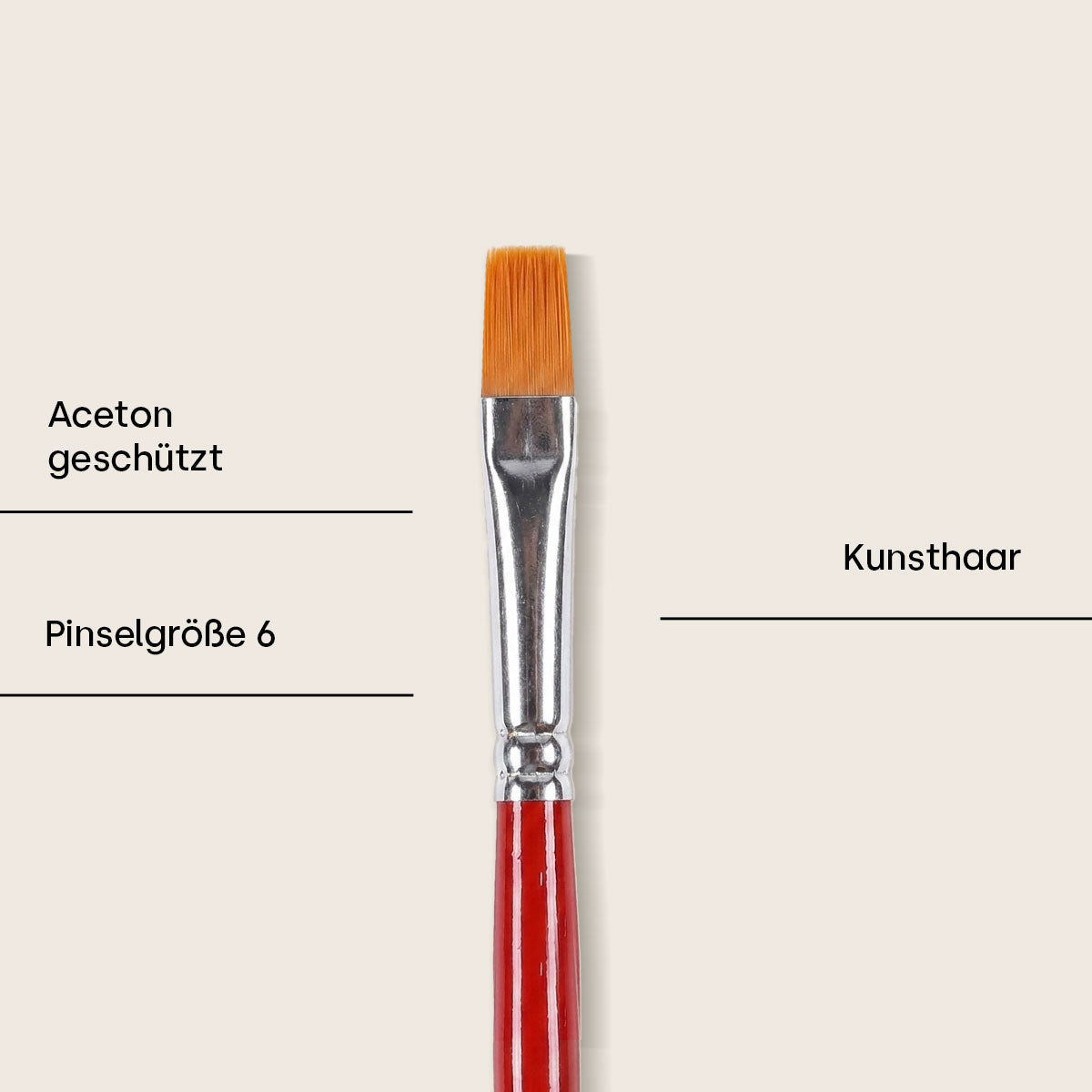 Emmi-Nail Gel-Pinsel Gr.6 gerade