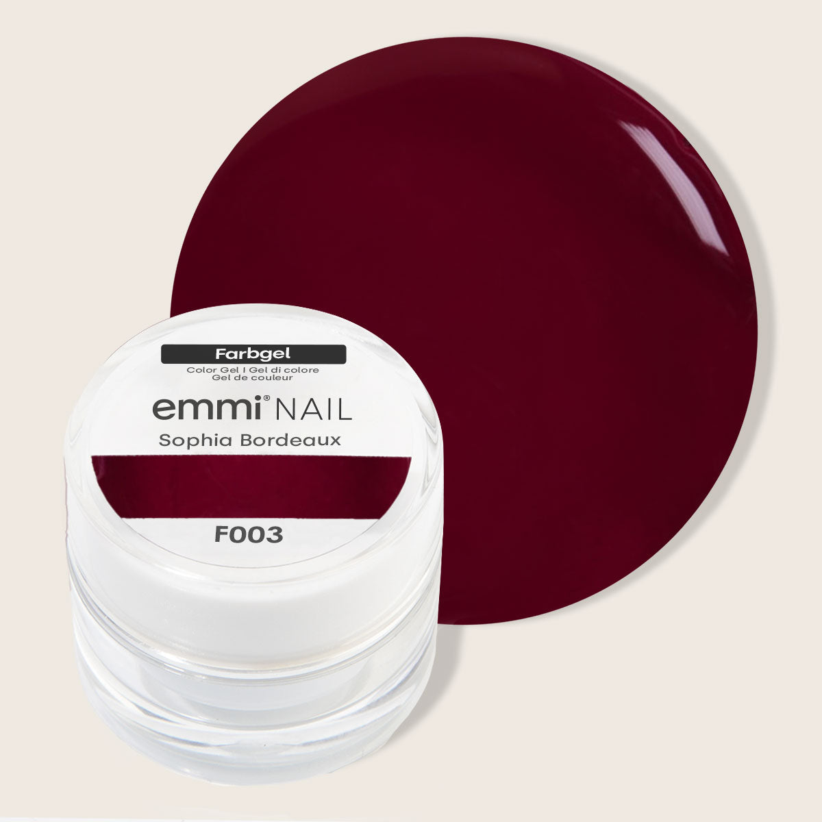 Gel de couleur Emmi-Nail Sophia Bordeaux 5 ml -F003- 