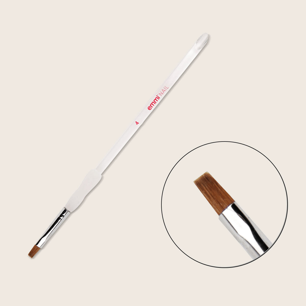 Emmi-Nail Gel-Pinsel Gr. 4 ergonomic 100% Echthaar