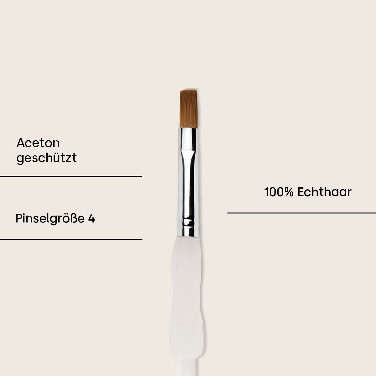 Emmi-Nail Gel-Pinsel Gr. 4 ergonomic 100% Echthaar