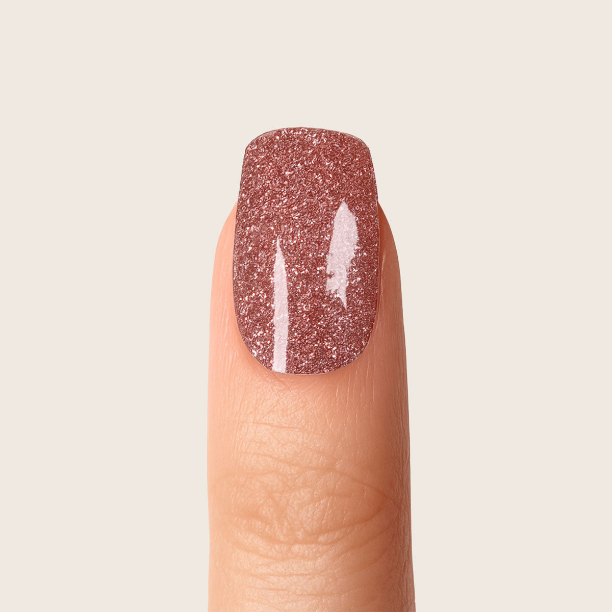 Shellac UV Polish Caramel Glitter 15ml -L114-
